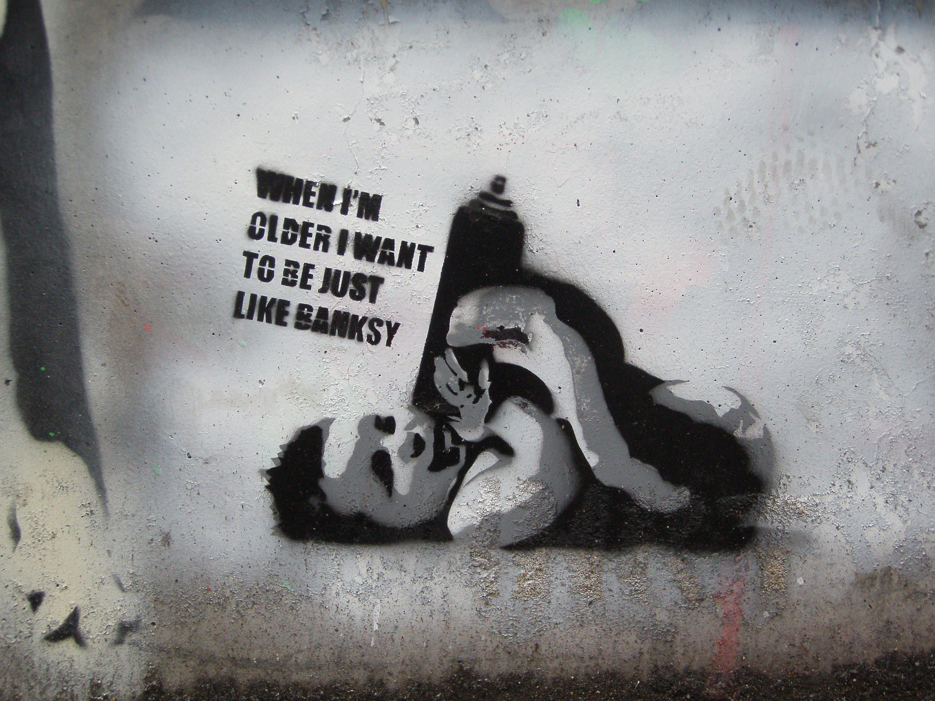 Murale Banksy Follow Your Dreams, 1920x1200 Full HD+ WUXGA, Laptop