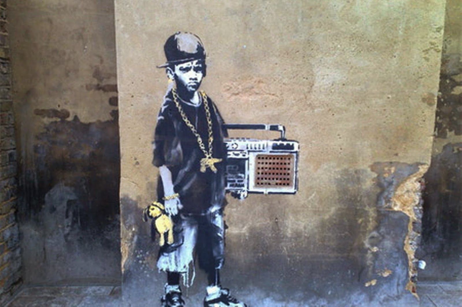 Bambino graffiti con boombox, 1600x1066 900p, Desktop