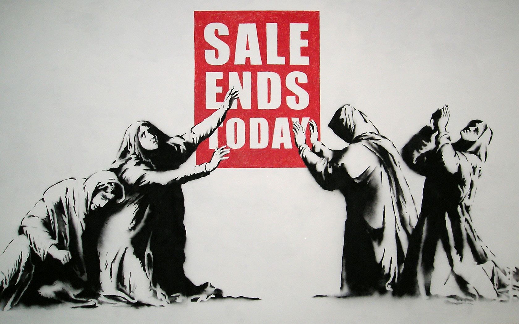 Banksy donne cartello Sale Ends, 1680x1050 HD, Desktop
