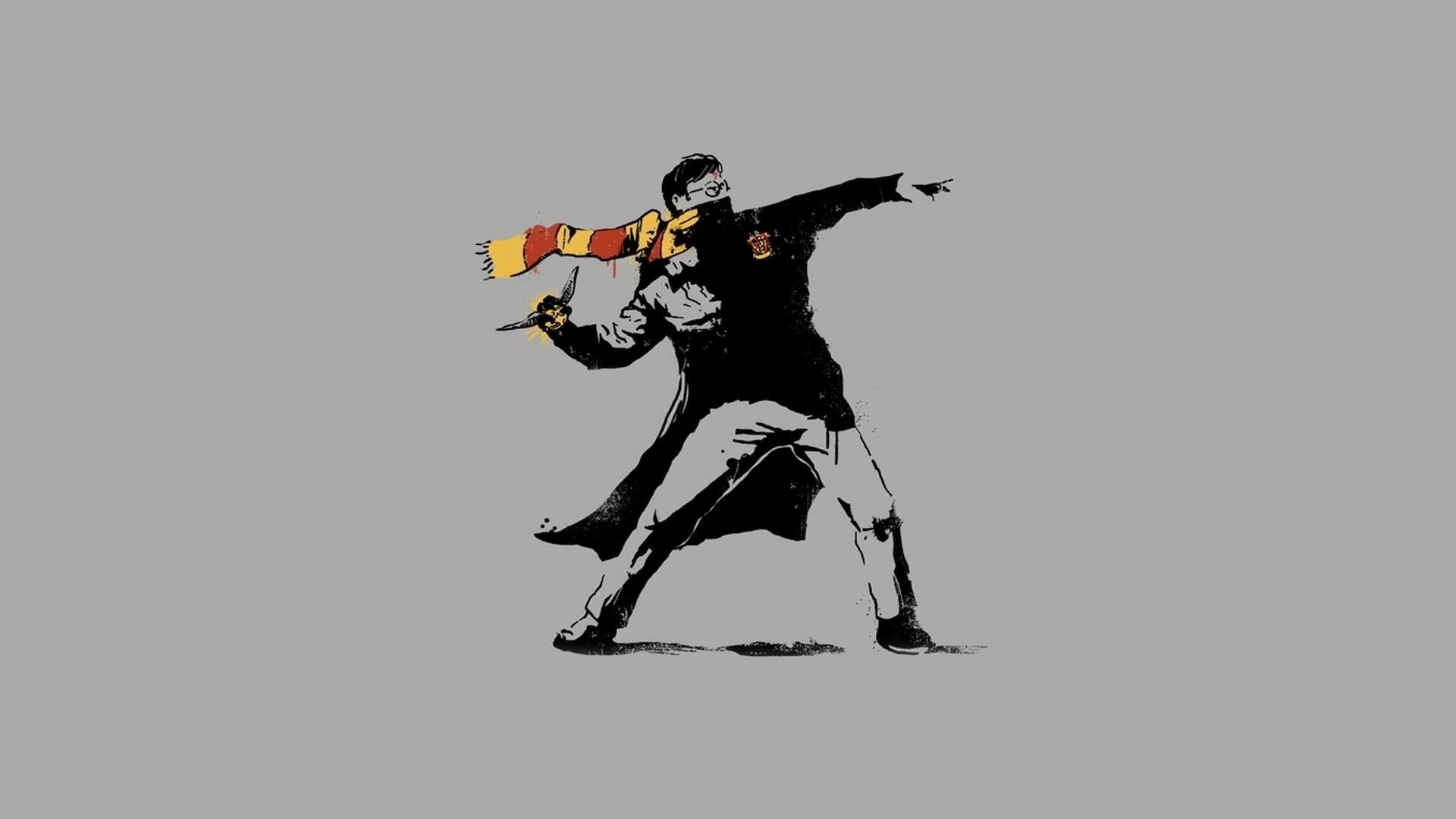 Lanciatore di fiori Banksy, 1920x1080 1080p, Desktop
