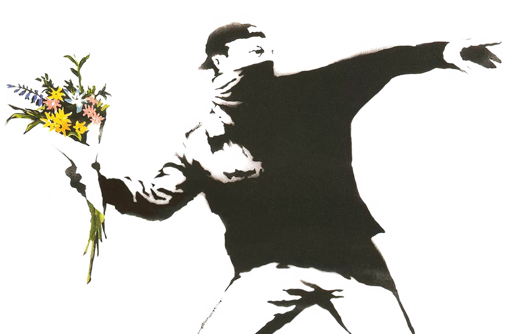 Lanciatore di fiori Banksy, 1650x1070 900p, Desktop