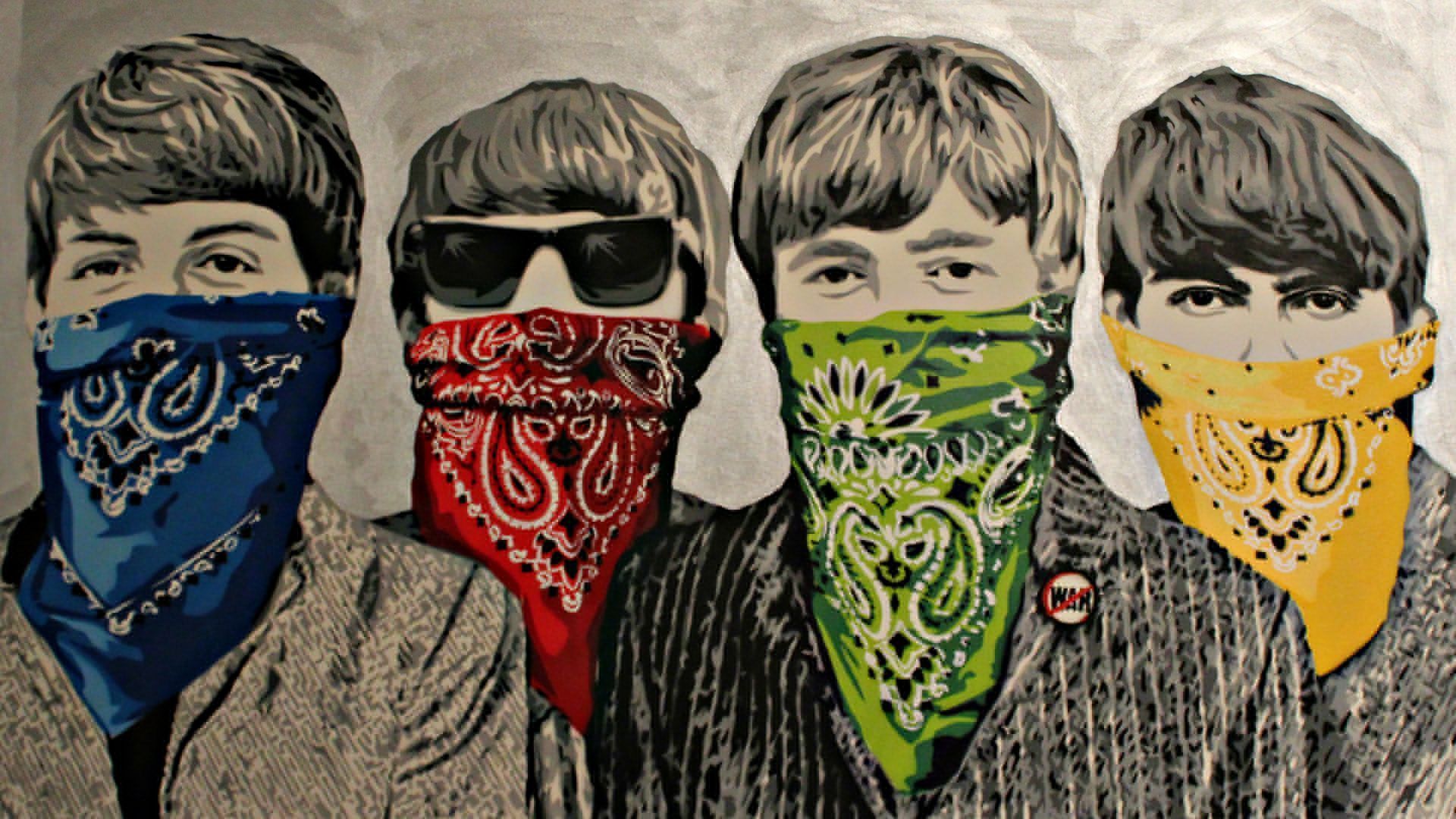 Beatles con bandane colorate, 1920x1080 Full HD 1080p, Desktop