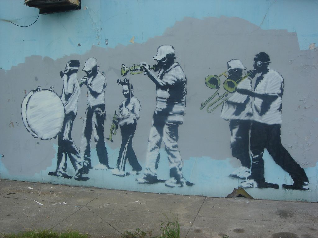 Ratto Banksy con ombrello, 1920x1080 Full HD, Desktop