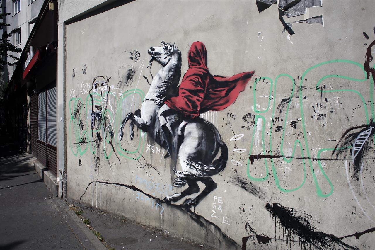 Napoleone a cavallo, graffito Banksy, 1280x853 HD, HP Laptop