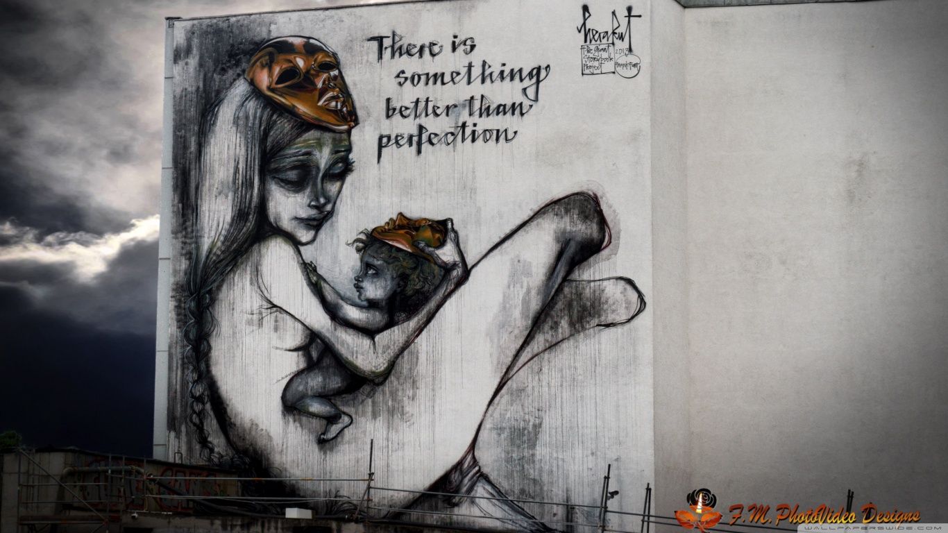 Graffiti stile Banksy muro, 1920x1080 1080p, PC