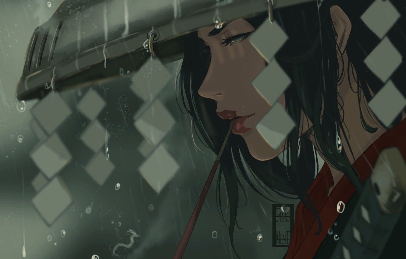Samurai sotto la pioggia, 1332x850 720p, Laptop