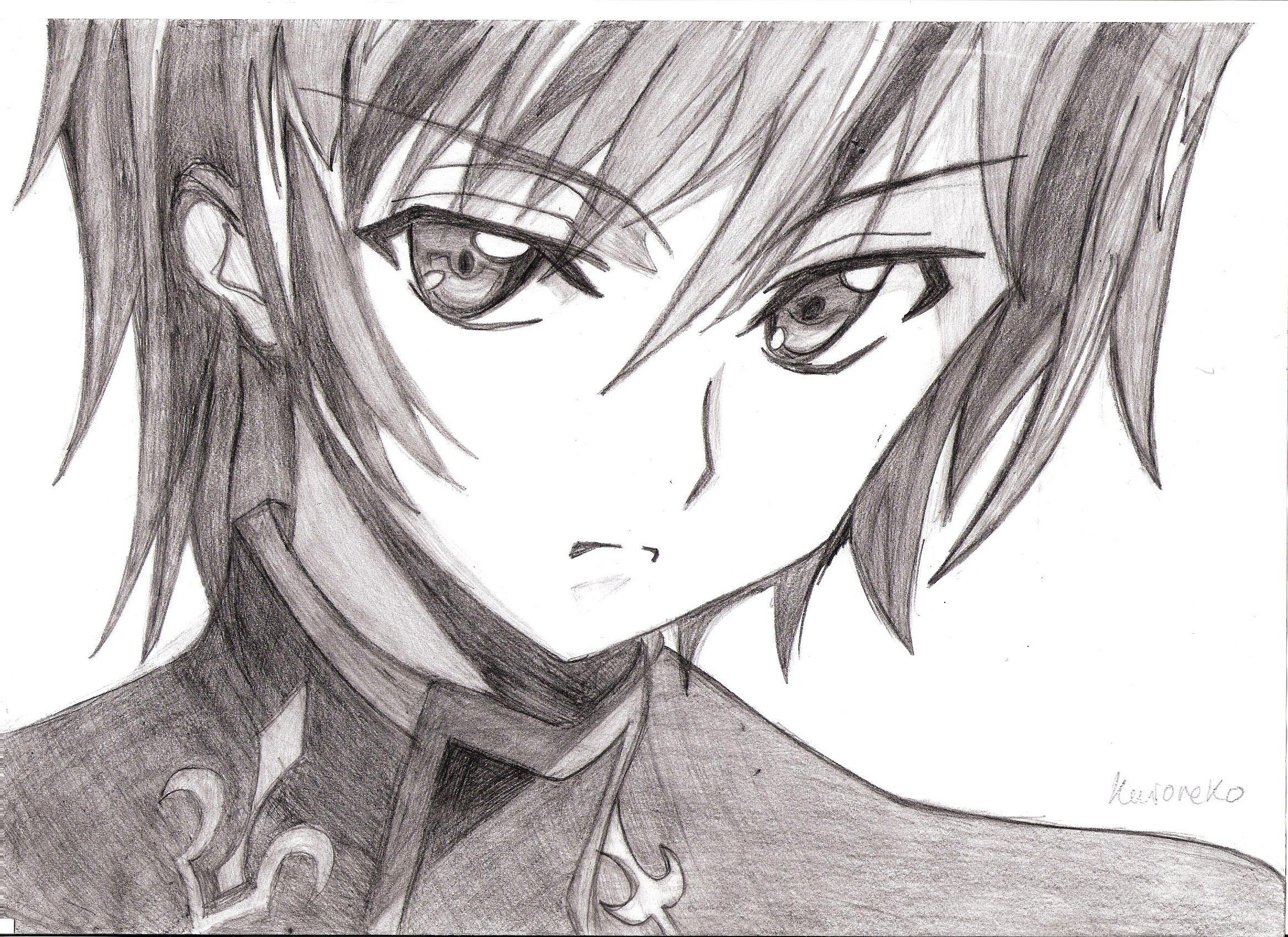 Disegno matita ragazzo manga, 2338x1700 2K, Desktop