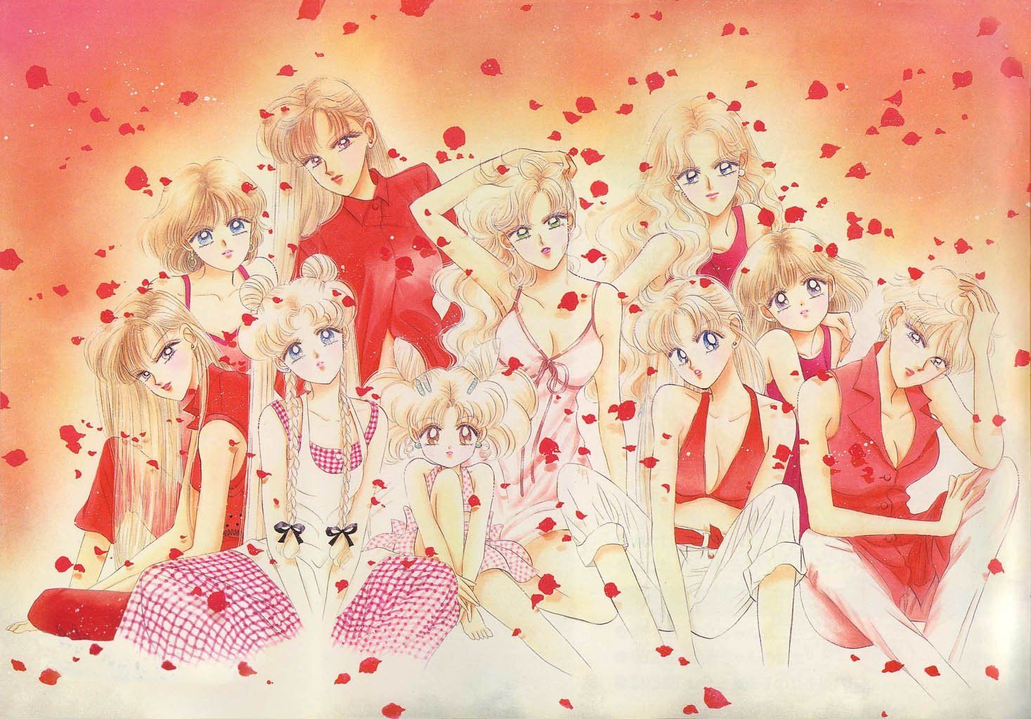 Sailor Moon petali rosa, anime magico, 1467x1024 HD, Desktop