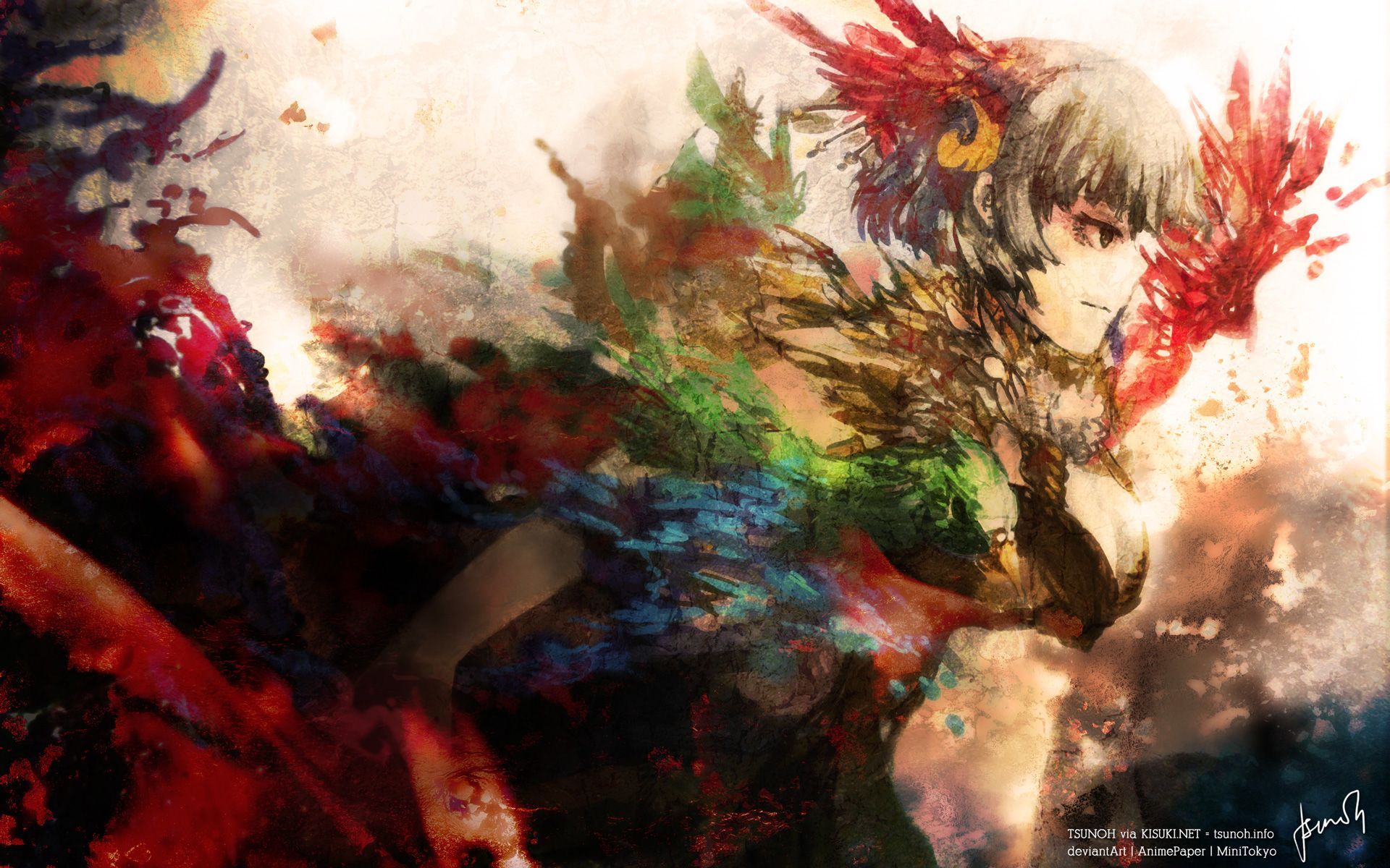 Personaggio Tokyo Ghoul, arte astratta, anime, 1920x1200 Full HD+, Desktop