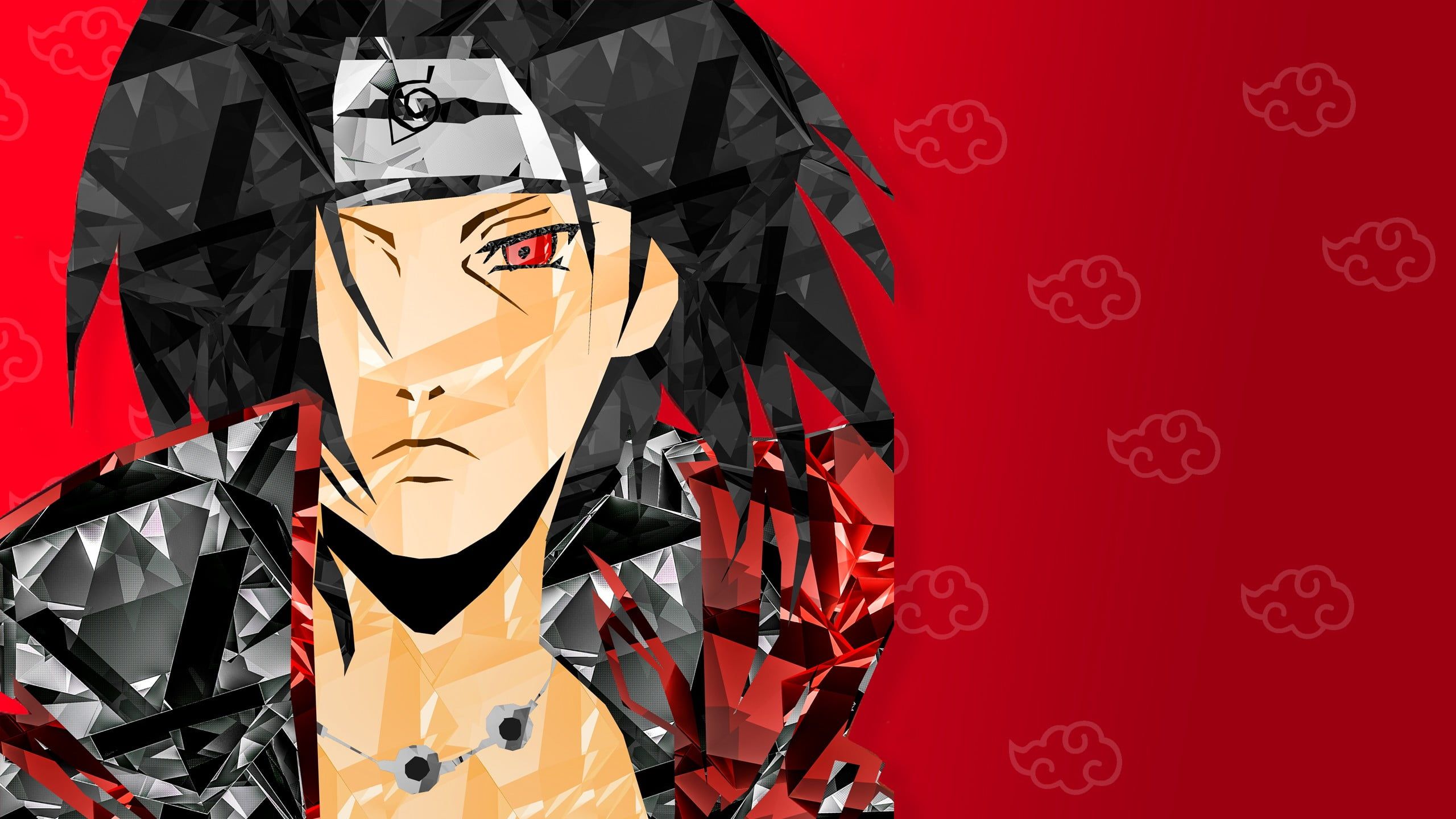 Uchiha Itachi Naruto sfondo rosso, ninja, 2560x1440 1440p, Desktop