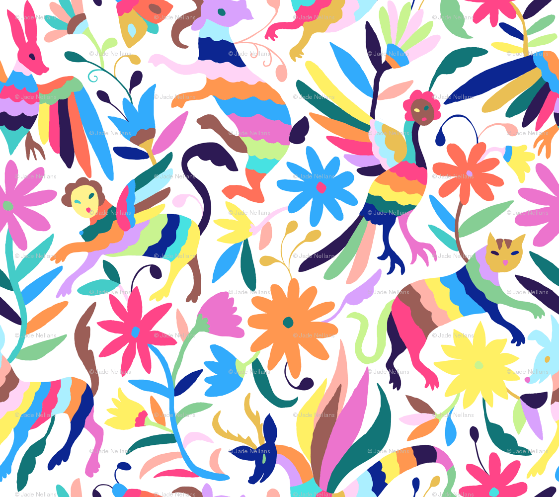Animali otomi colorati e fiori, 1125x1000 HD, PC Desktop