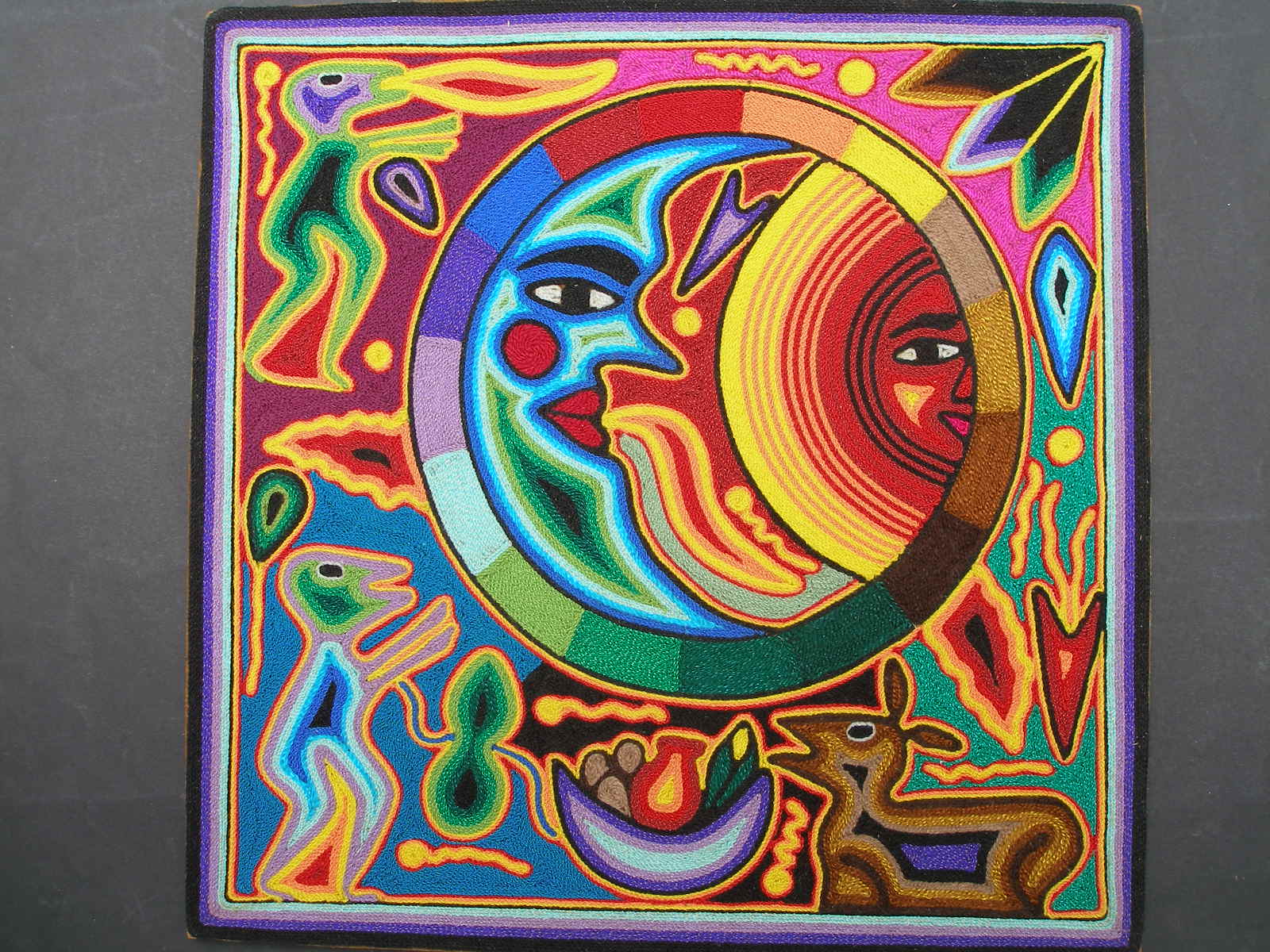 Arte huichol sole e luna, 1600x1200 HD Ready, Desktop