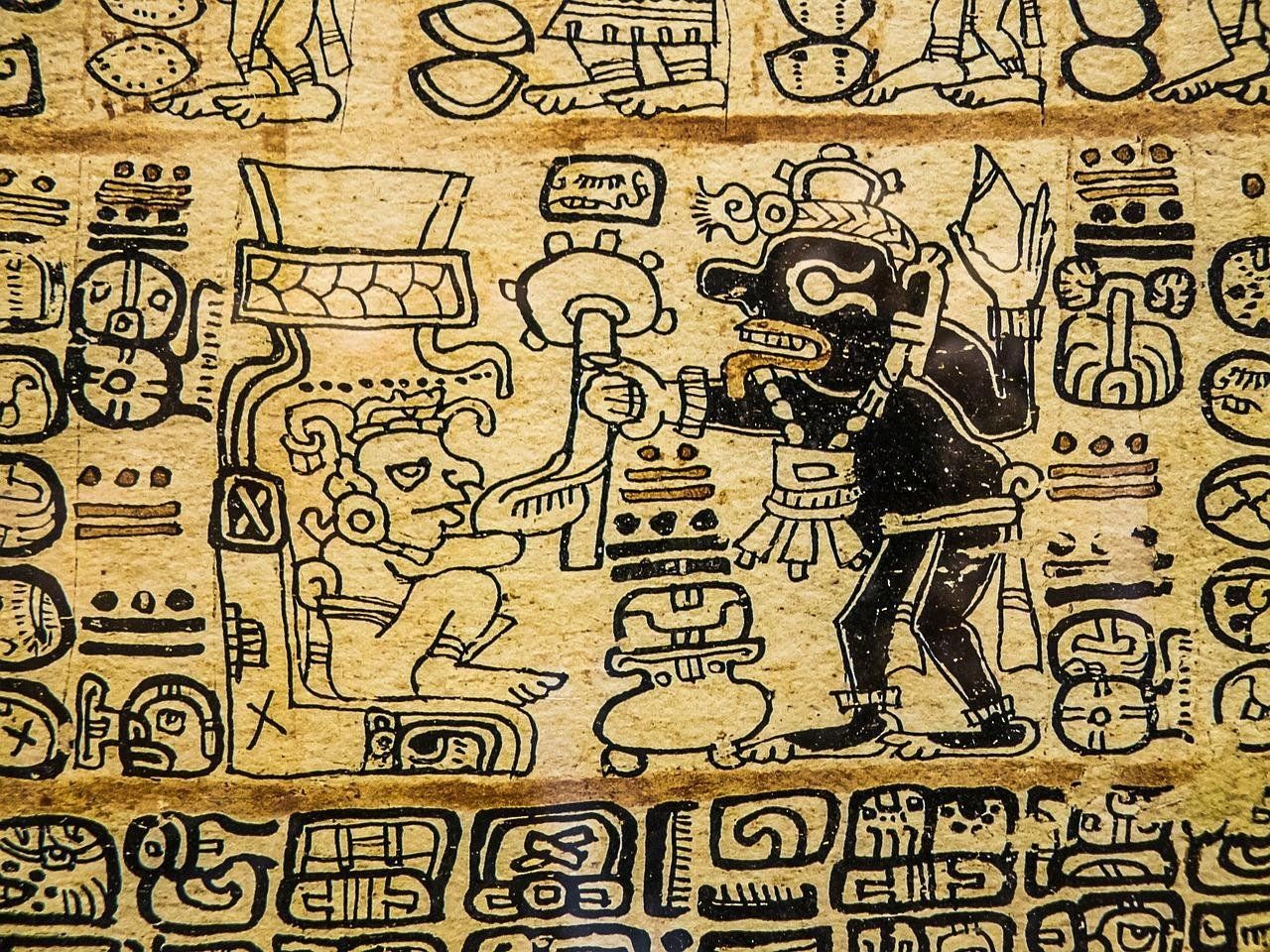Codice azteco maya illustrato, 1280x960 HD, Desktop