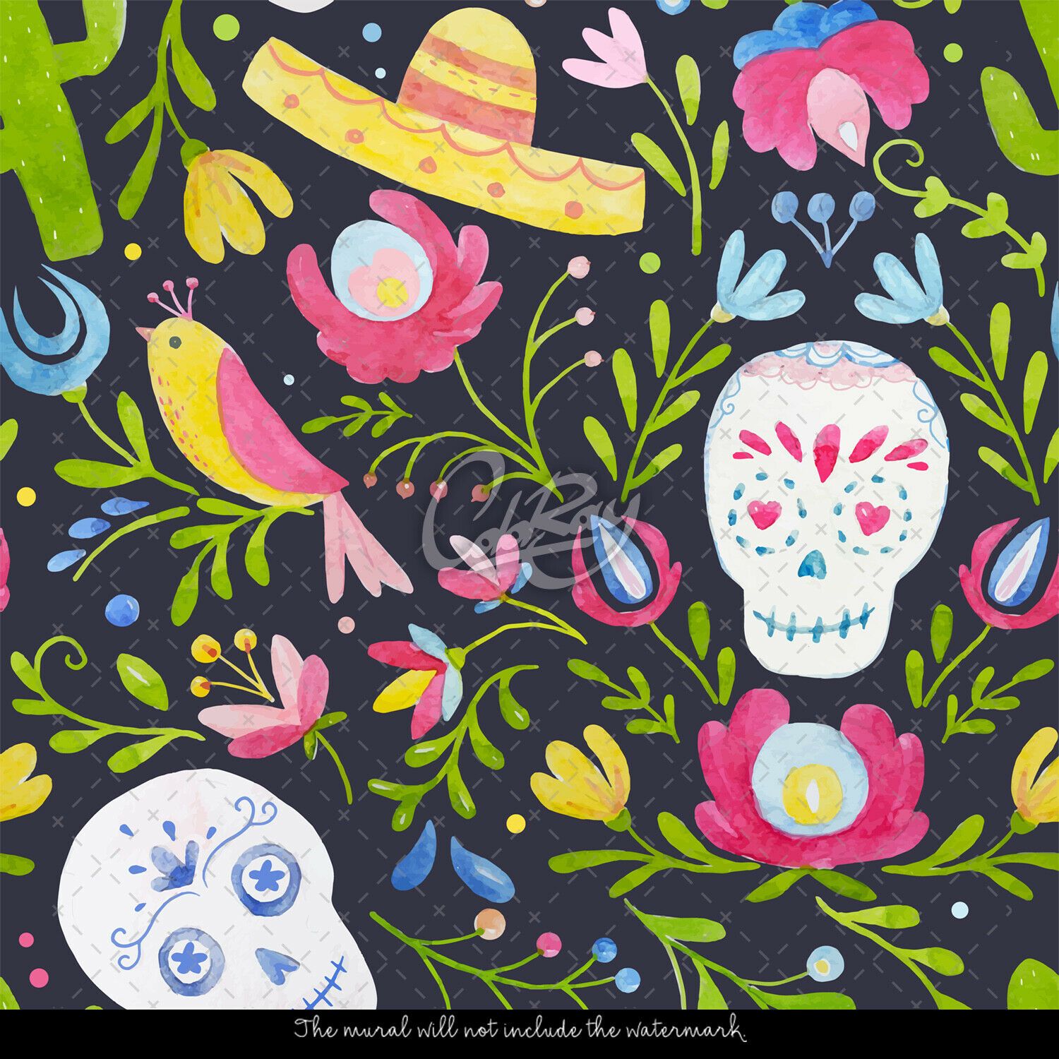 Catrina teschio sfondo nero, 1600x900 HD, Desktop