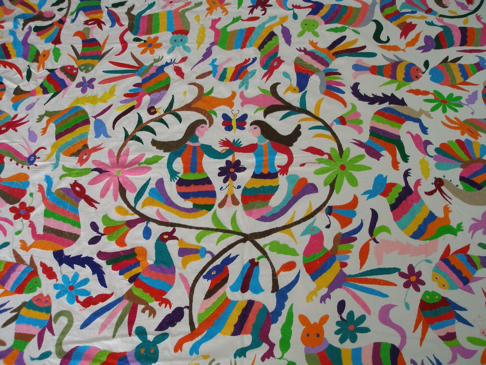 Ricamo Otomi animali colorati, 1600x1200 HD Ready, Desktop