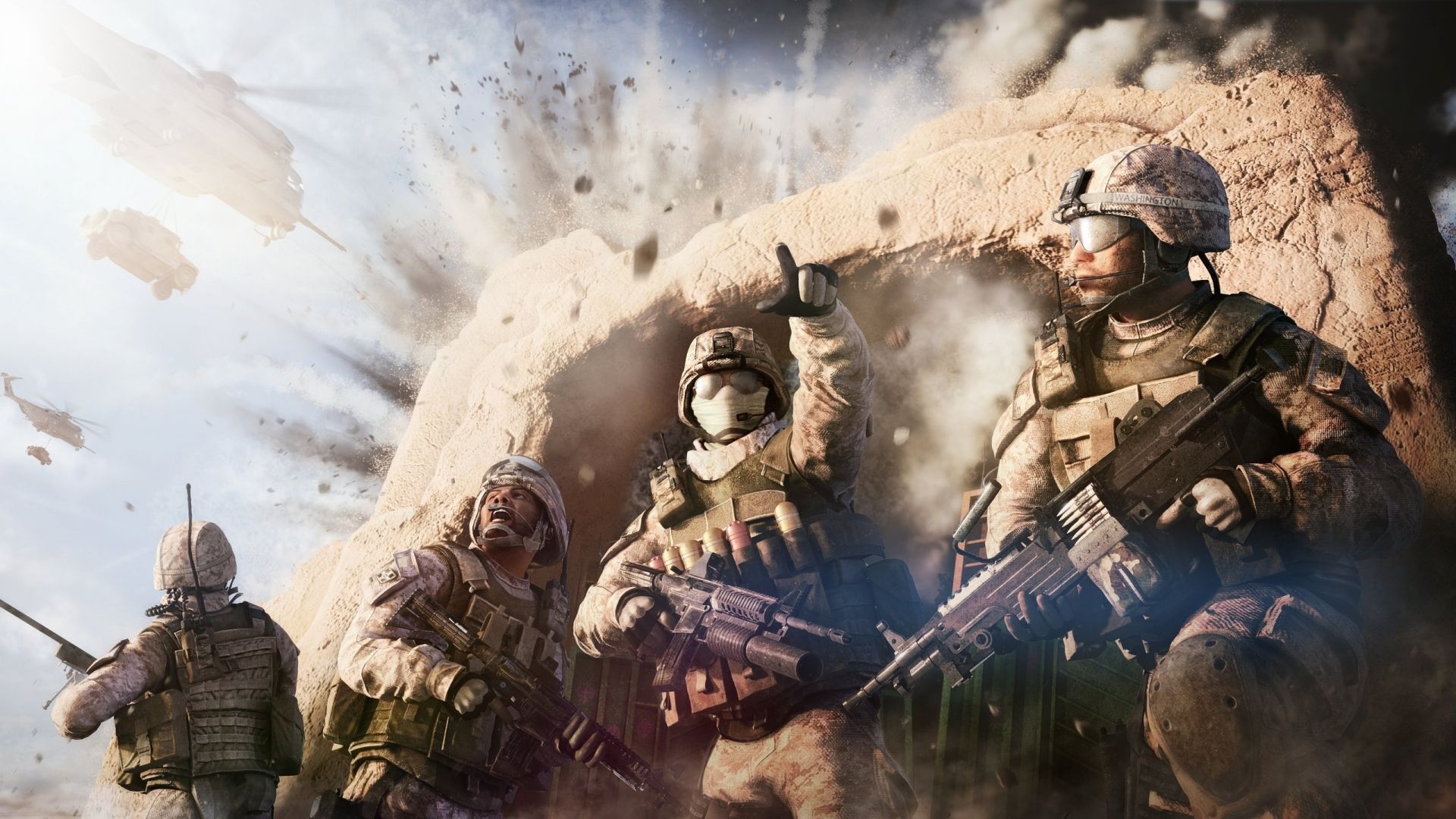 Soldati in azione nel deserto, 1920x1080 Full HD 1080p, PC Desktop