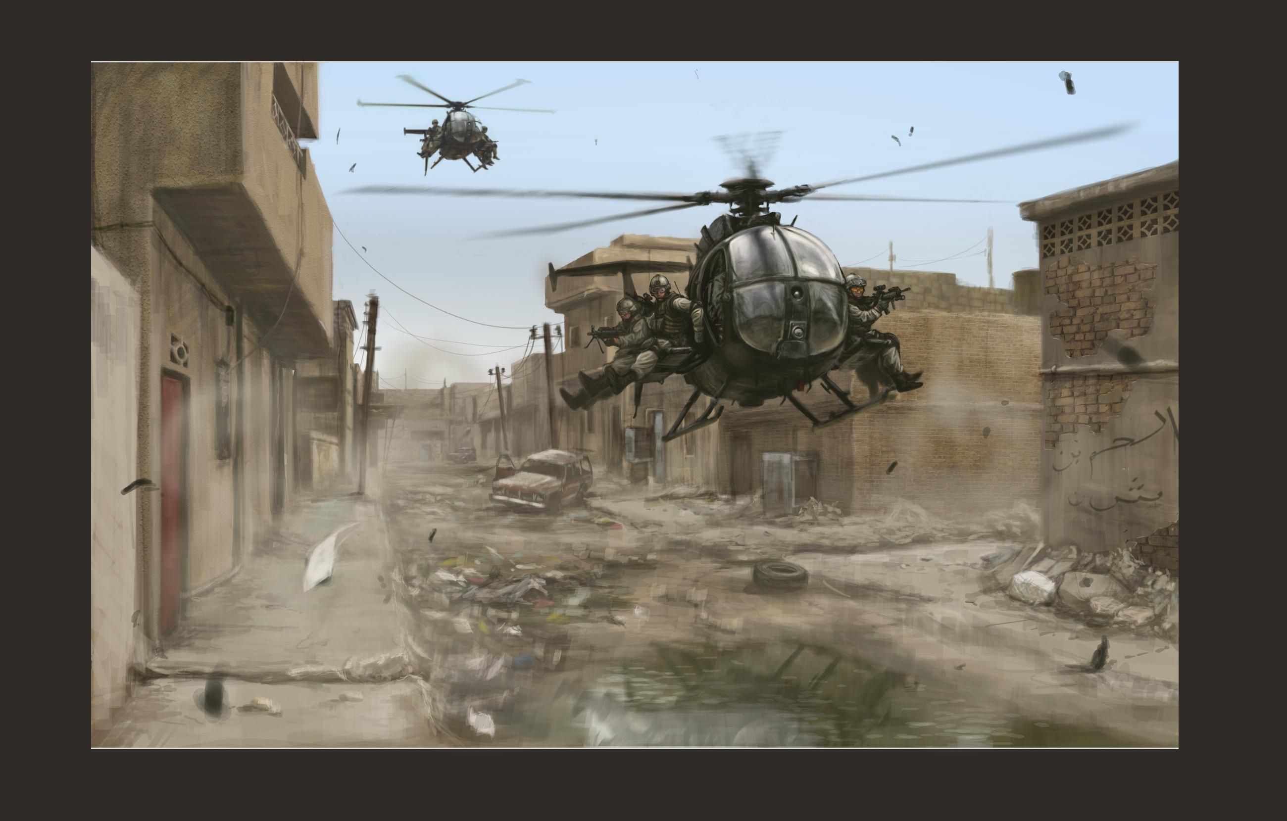 Elicotteri militari città Black Hawk Down, 2600x1659 2K+, Laptop