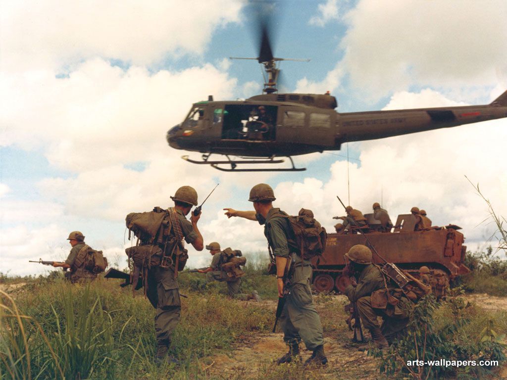 Soldati elicottero militare Vietnam, 1024x768 HD, Laptop
