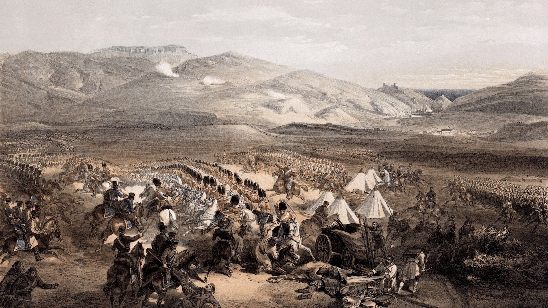 Battaglia storica cavalleria illustrazione, 1920x1080 Full HD 1080p, Laptop