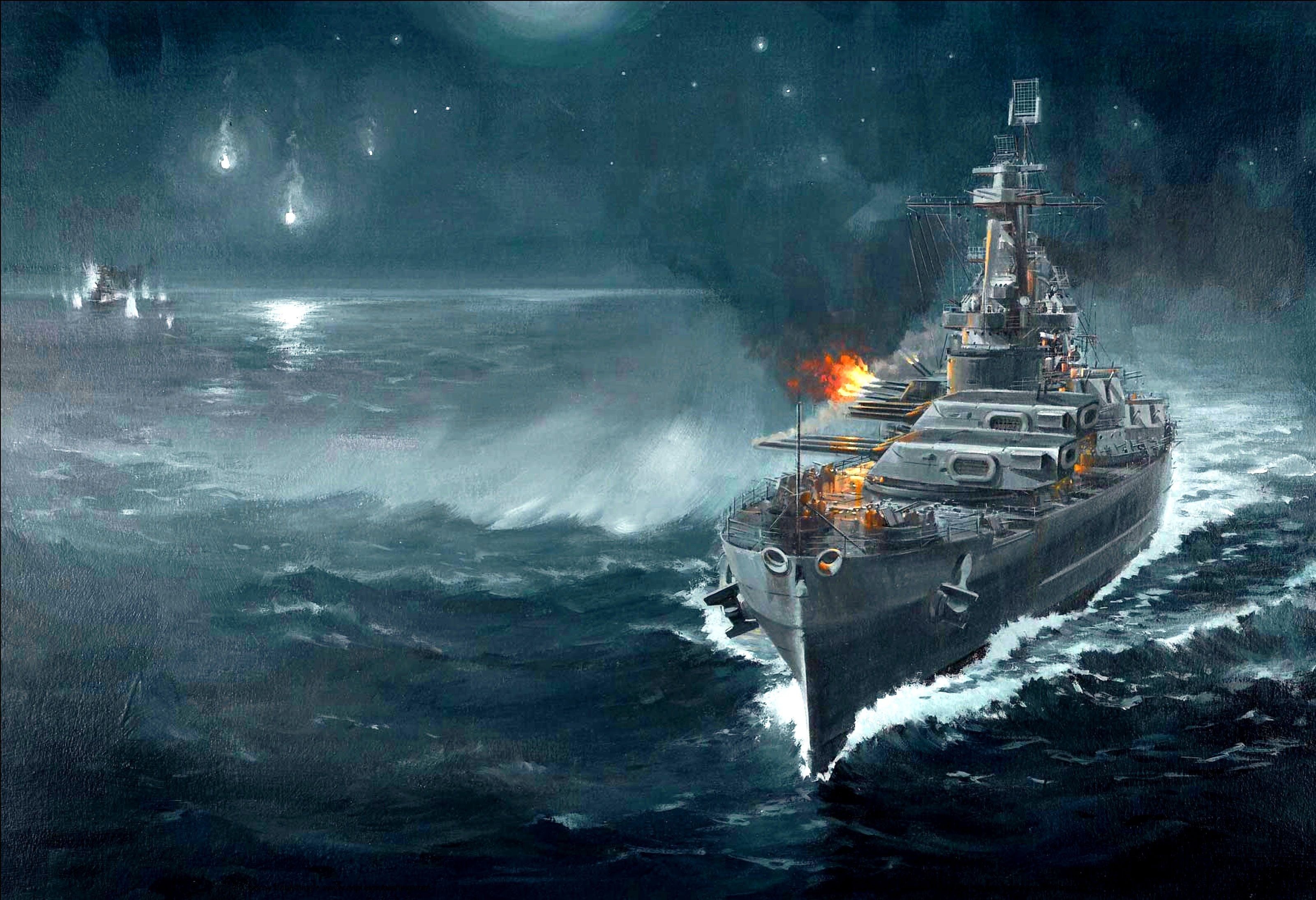 Corazzata da guerra notturna, 3201x2190 WQXGA, PC