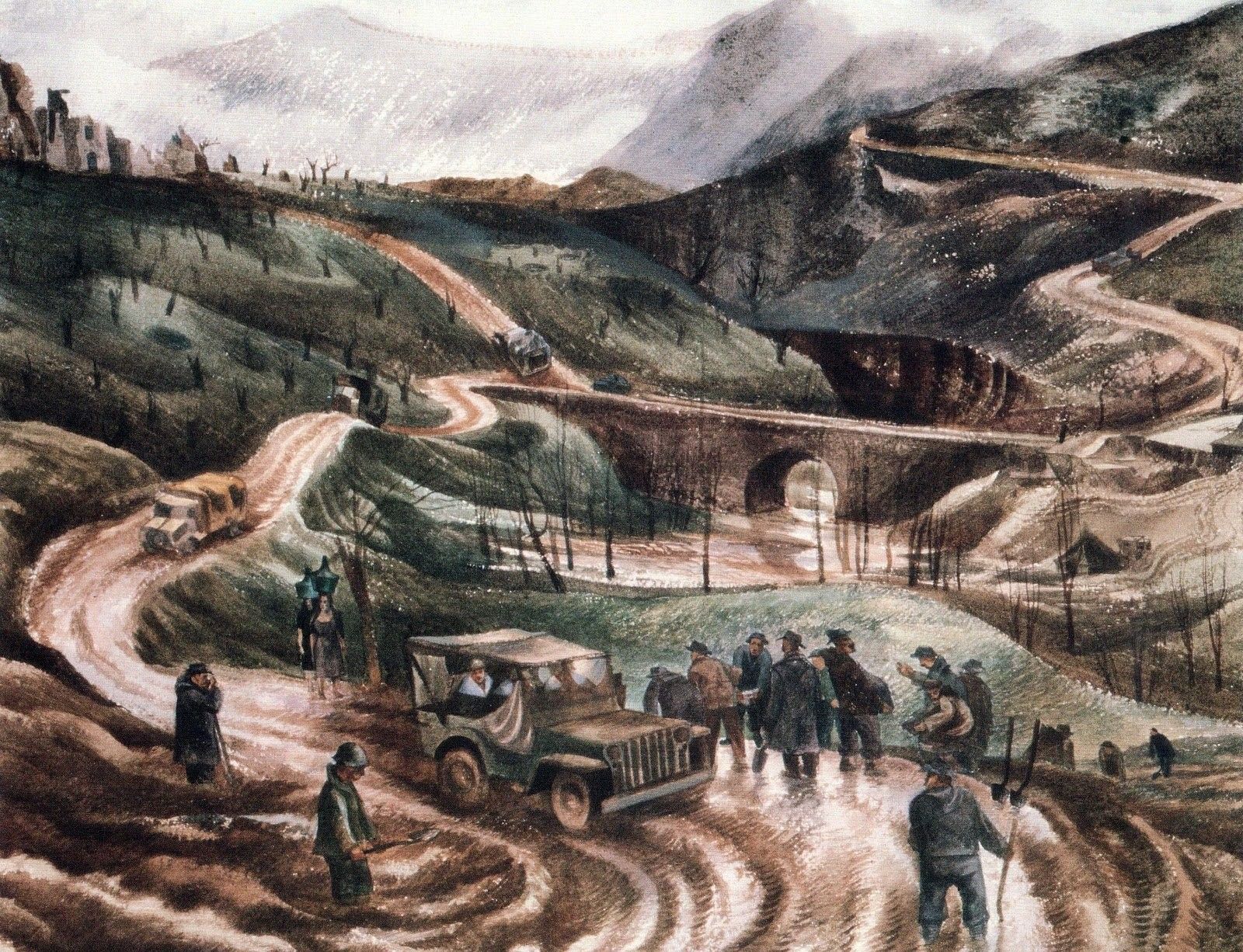 Dipinto militare paesaggio con soldati, 1600x1226 HD, Desktop