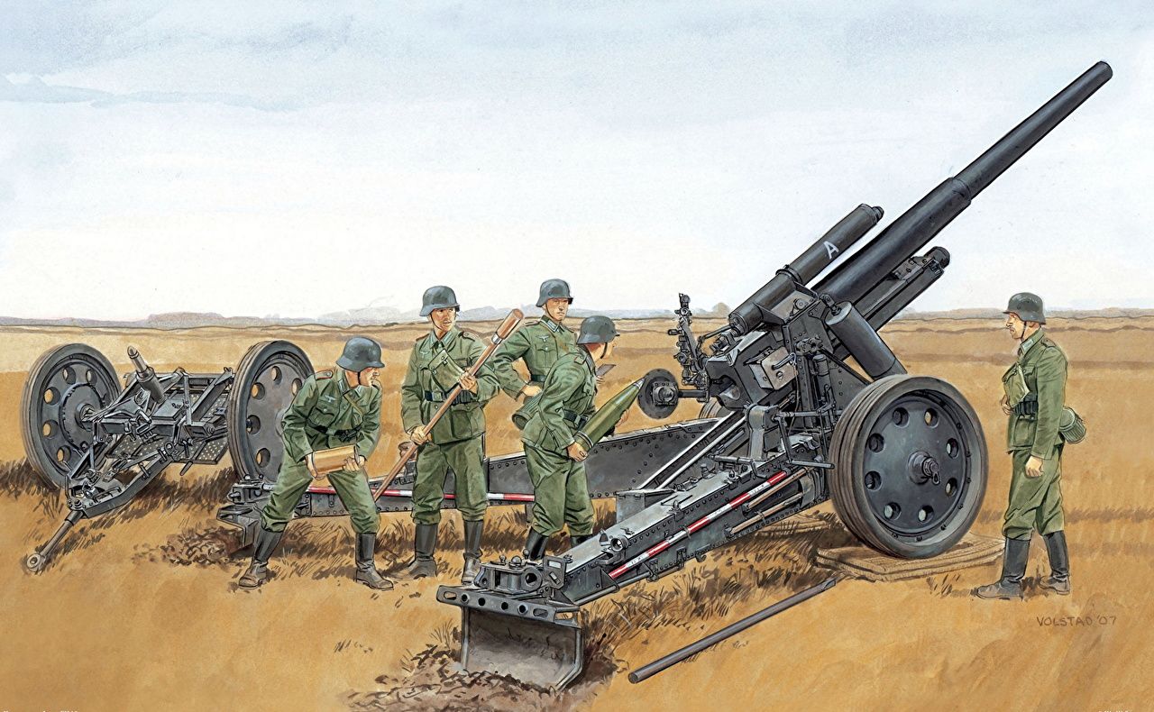 Soldati con cannone artiglieria dipinto, 1280x790 720p, Lenovo Legion