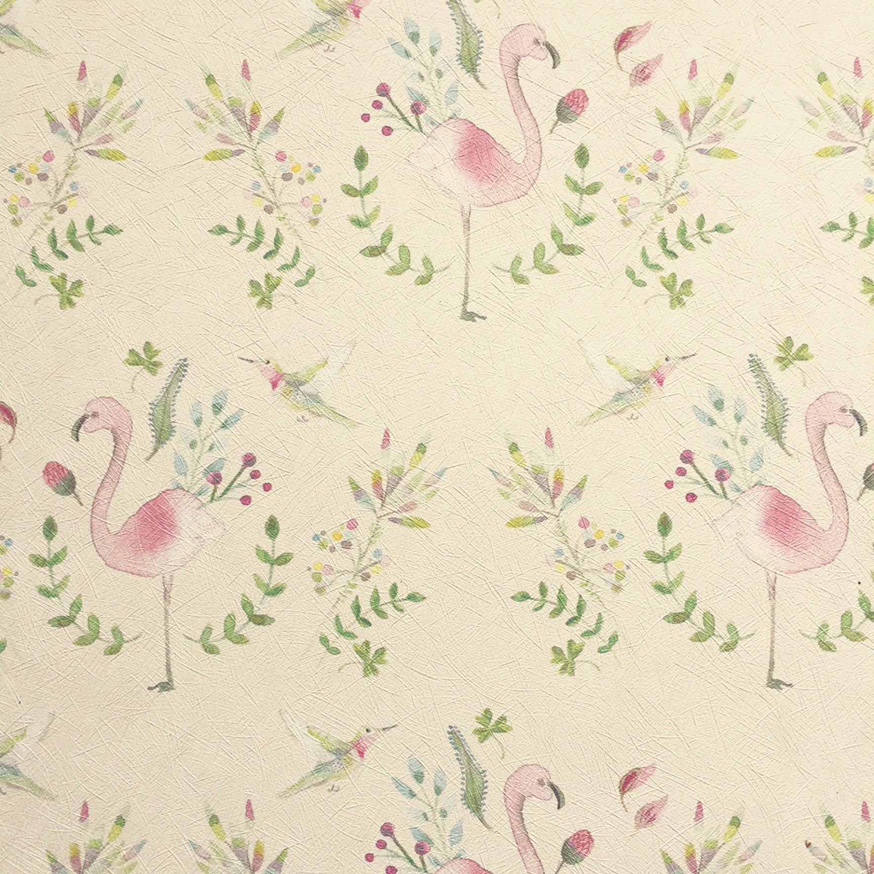 Fenicotteri rosa e fiori, 1772x1772 HD, iMac