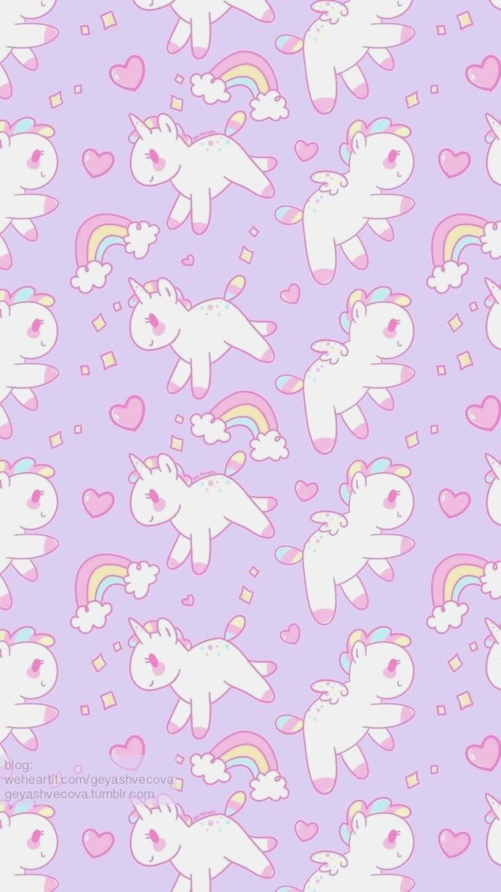 Unicorni pastello con arcobaleni, 720x1280 Verticale, Android