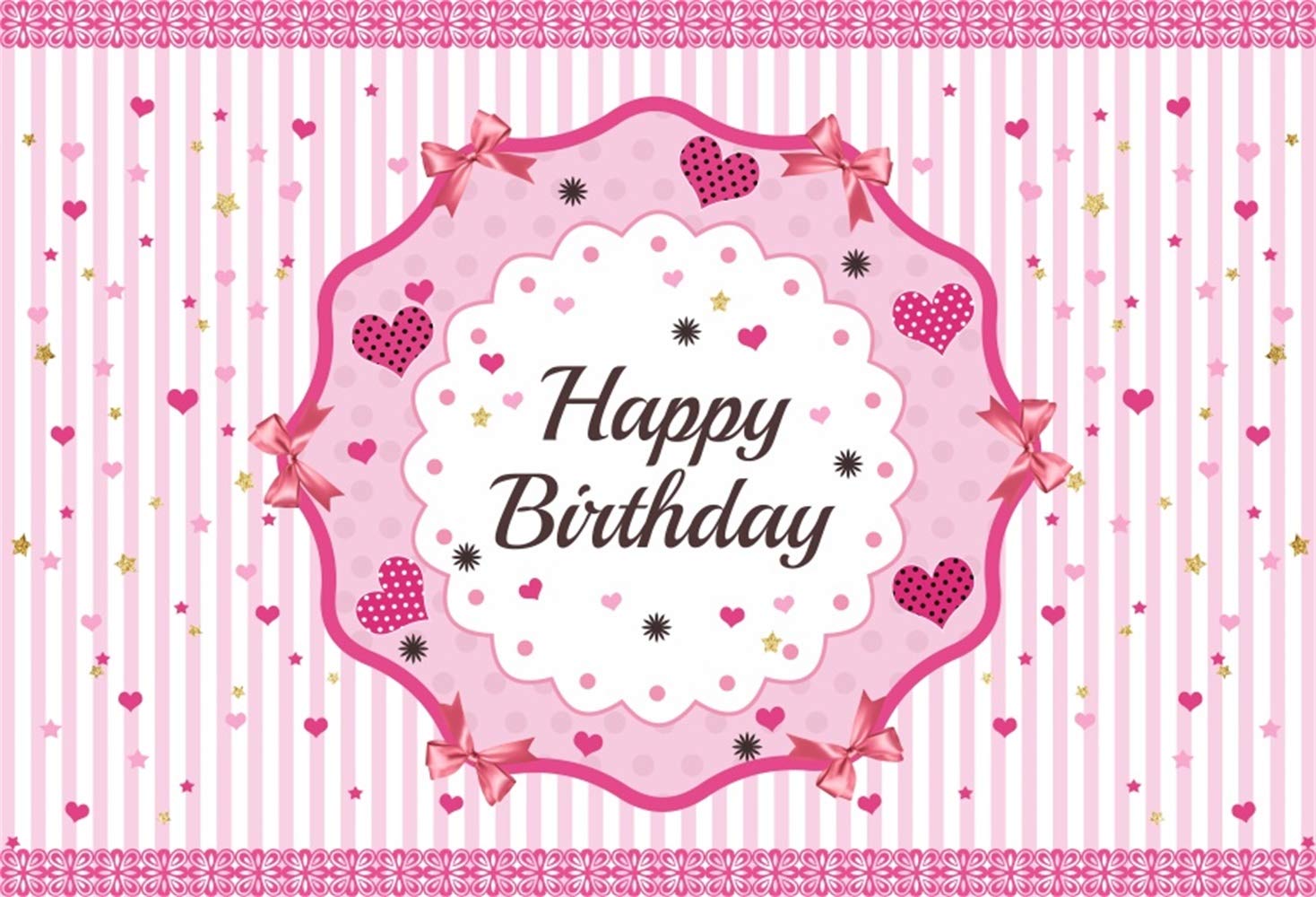 Sfondo compleanno rosa cuori, 1468x1000 720p, PC