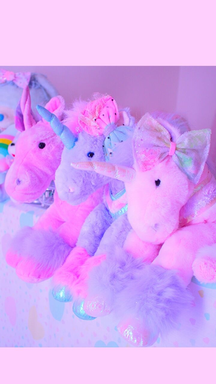 Peluche unicorni rosa pastello, 720x1280 Full HD Verticale, Smartphone