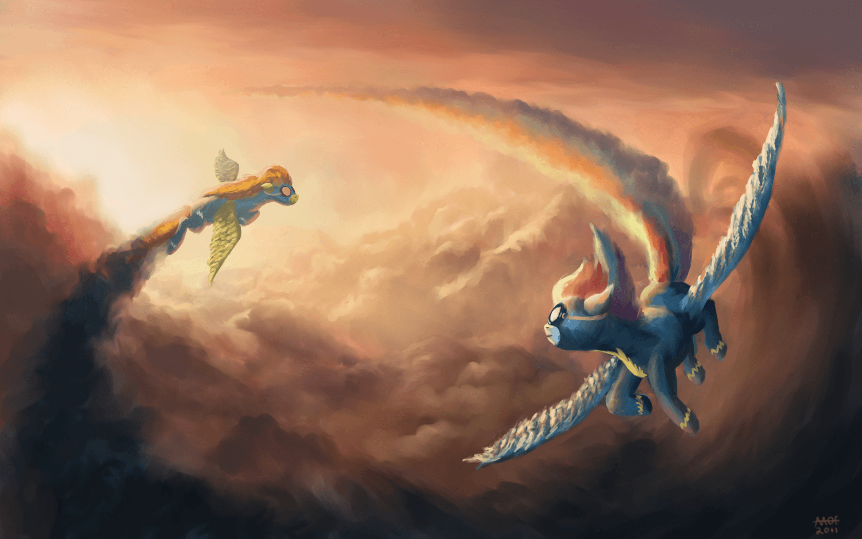 Rainbow Dash Spitfire pony volanti, 1680x1050 HD Ready, PC
