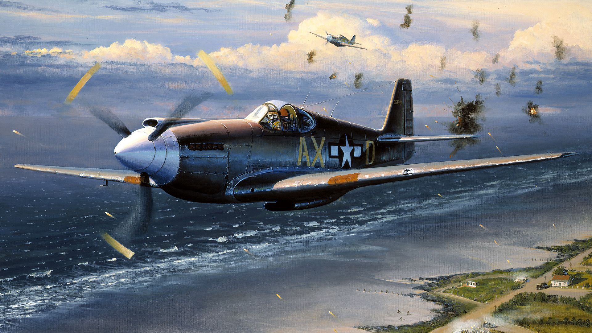 Aereo militare Spitfire dipinto, 1920x1080 Full HD, Desktop