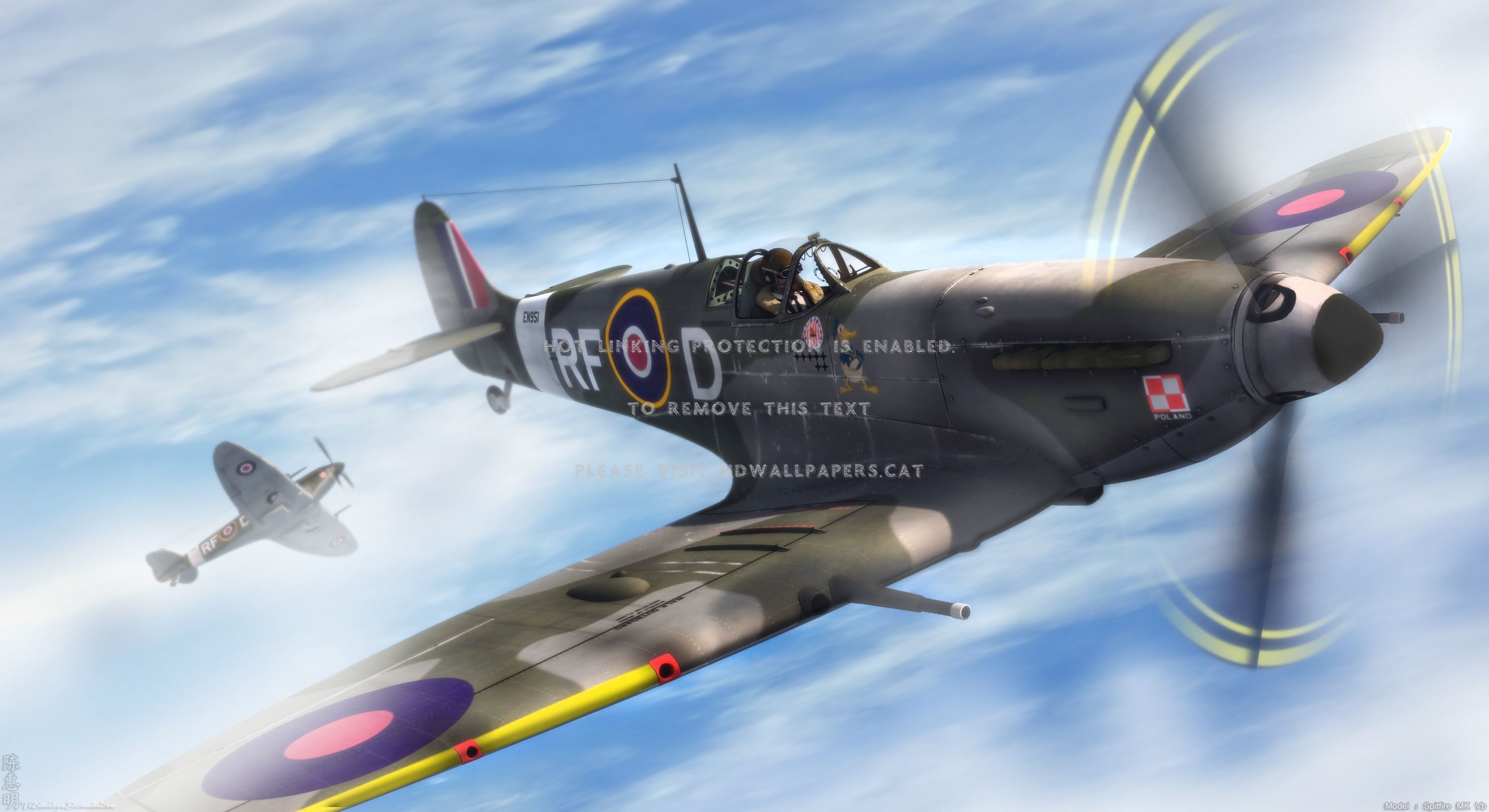 Spitfire Mk VB aereo militare, 3300x1800 2K+, Desktop