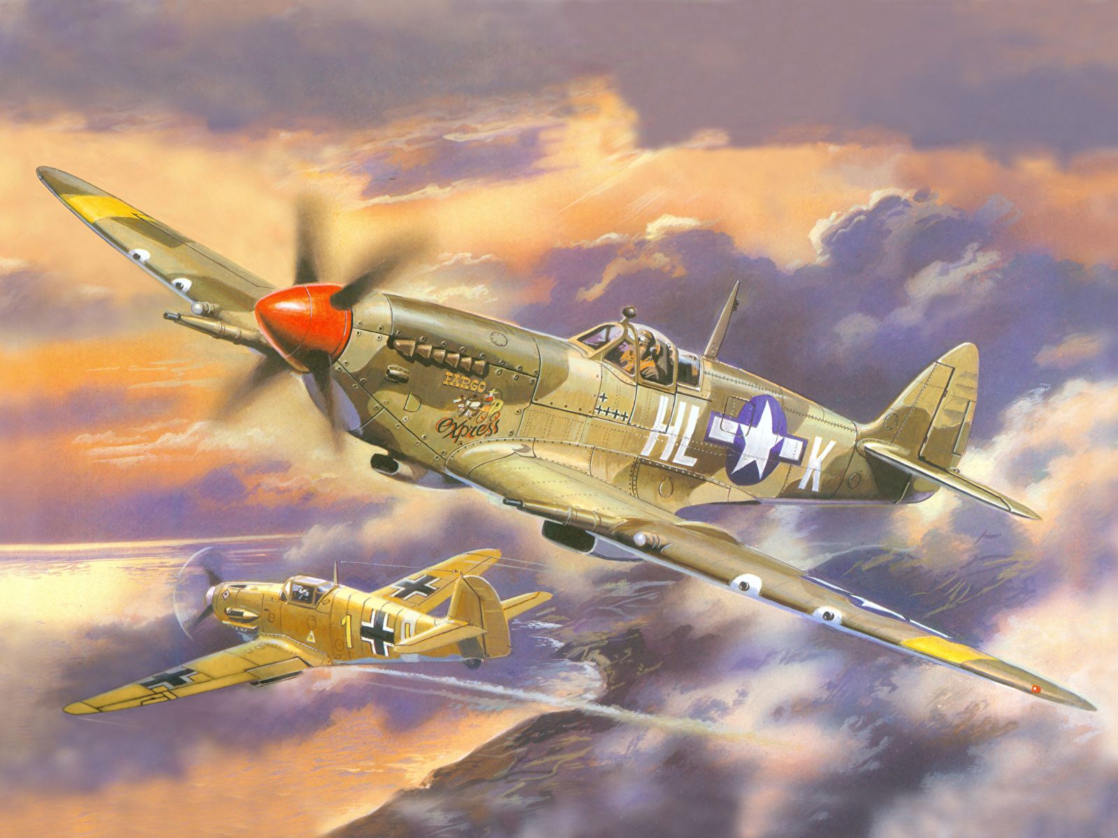 Aereo Spitfire dipinto artistico, 1600x1200 900p, HP Laptop