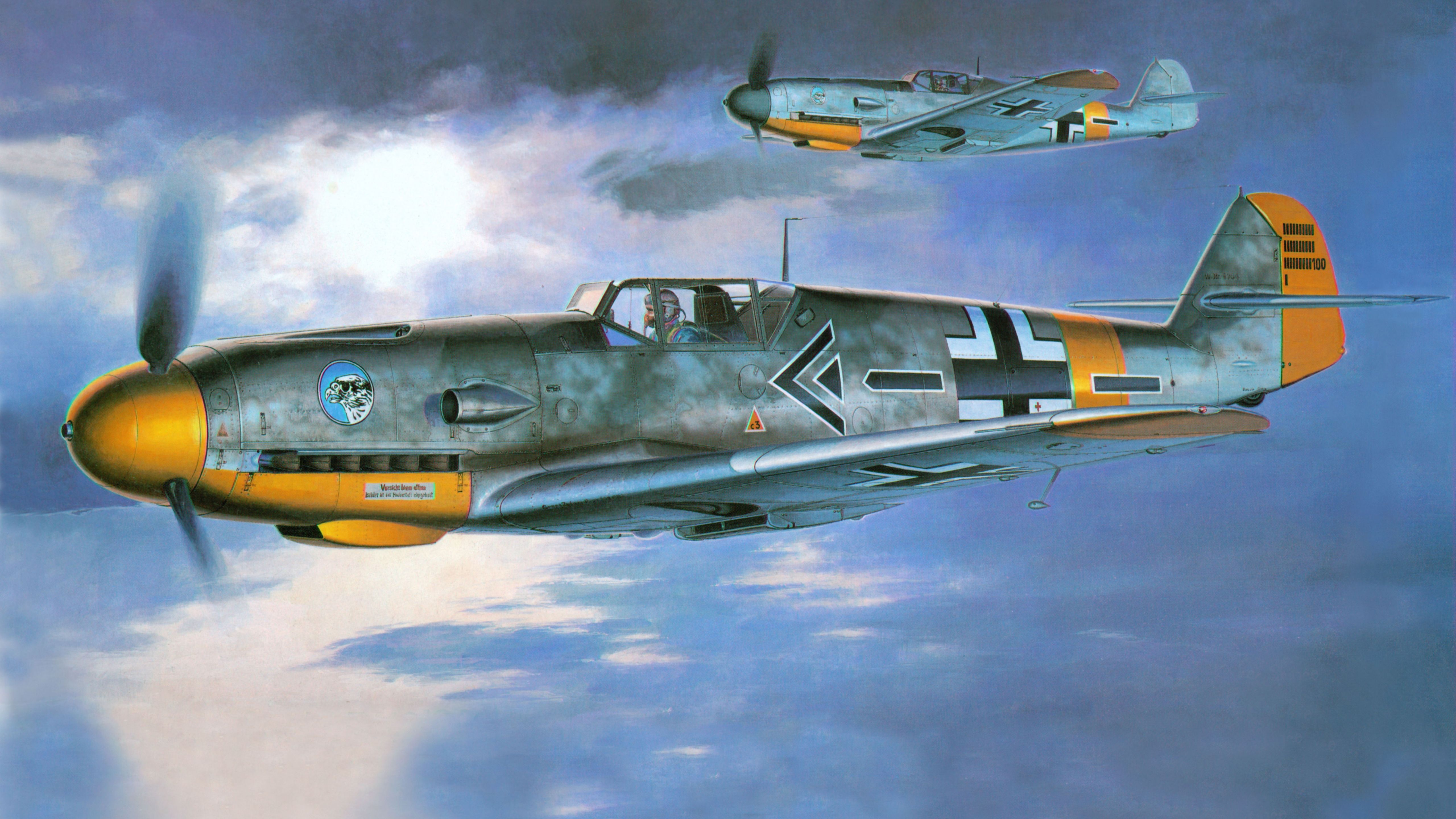Aereo militare Messerschmitt Bf 109, 5120x2880 Ultra HD, Monitor 4K