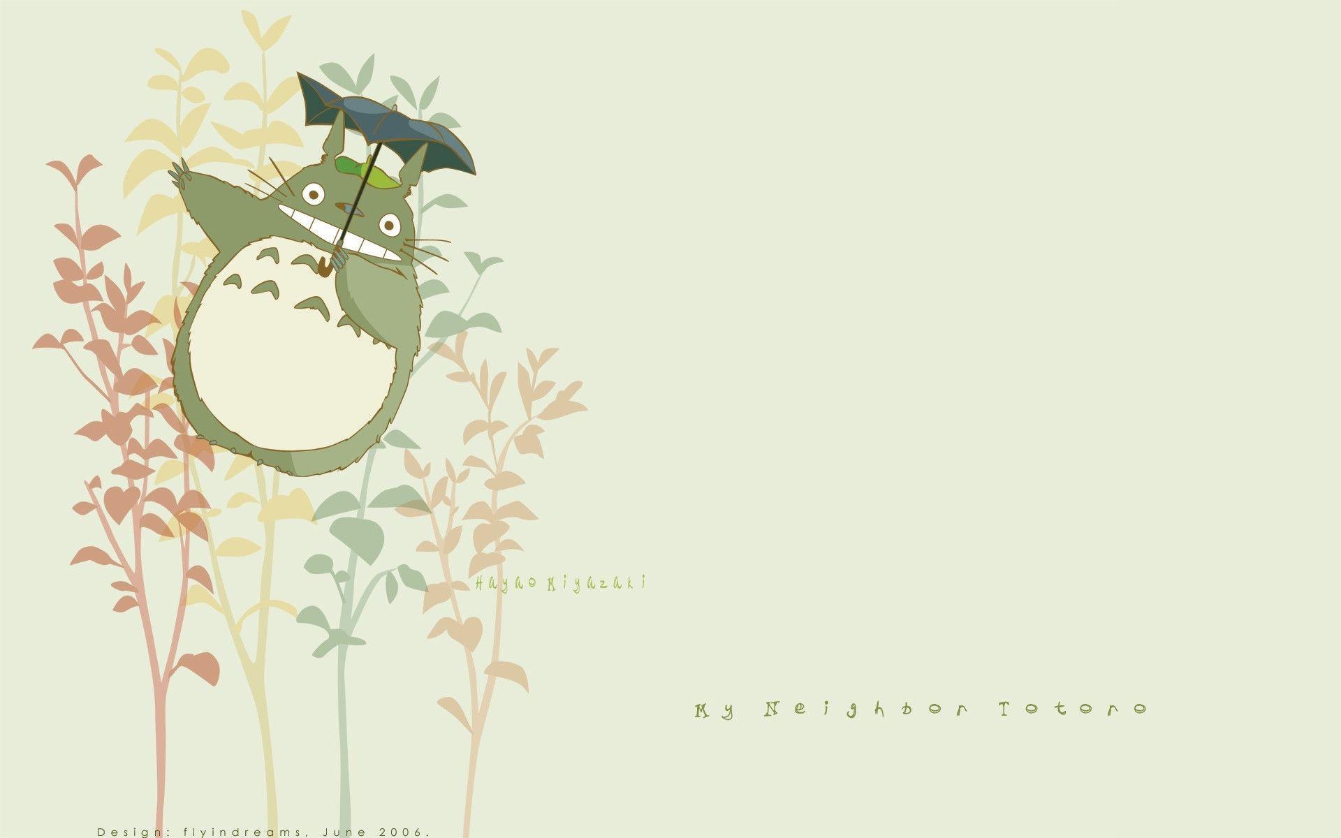 Totoro con ombrello tra piante, 1920x1200 Full HD+ WUXGA, PC
