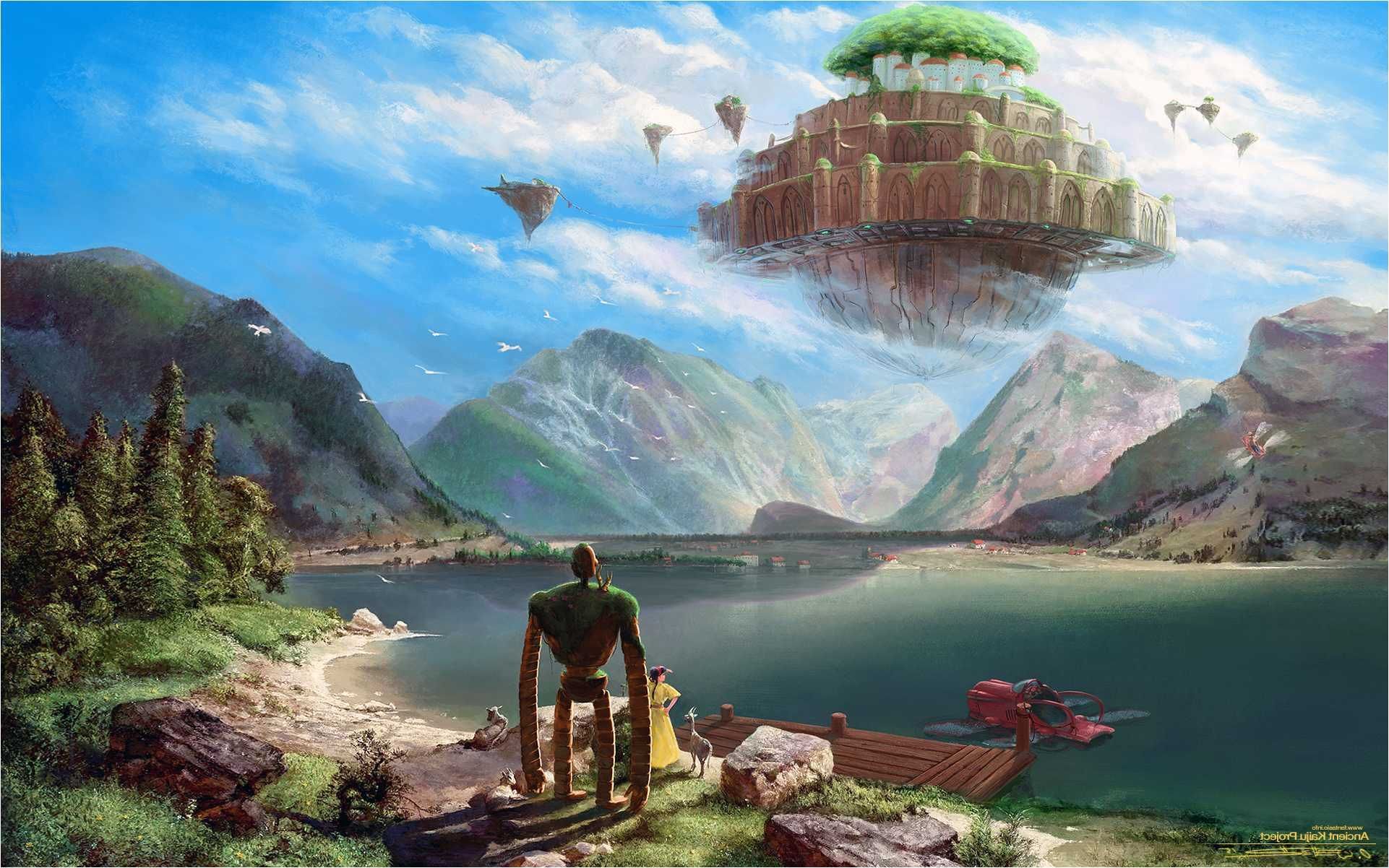Castello volante Laputa Ghibli, 1922x1202 WUXGA, PC