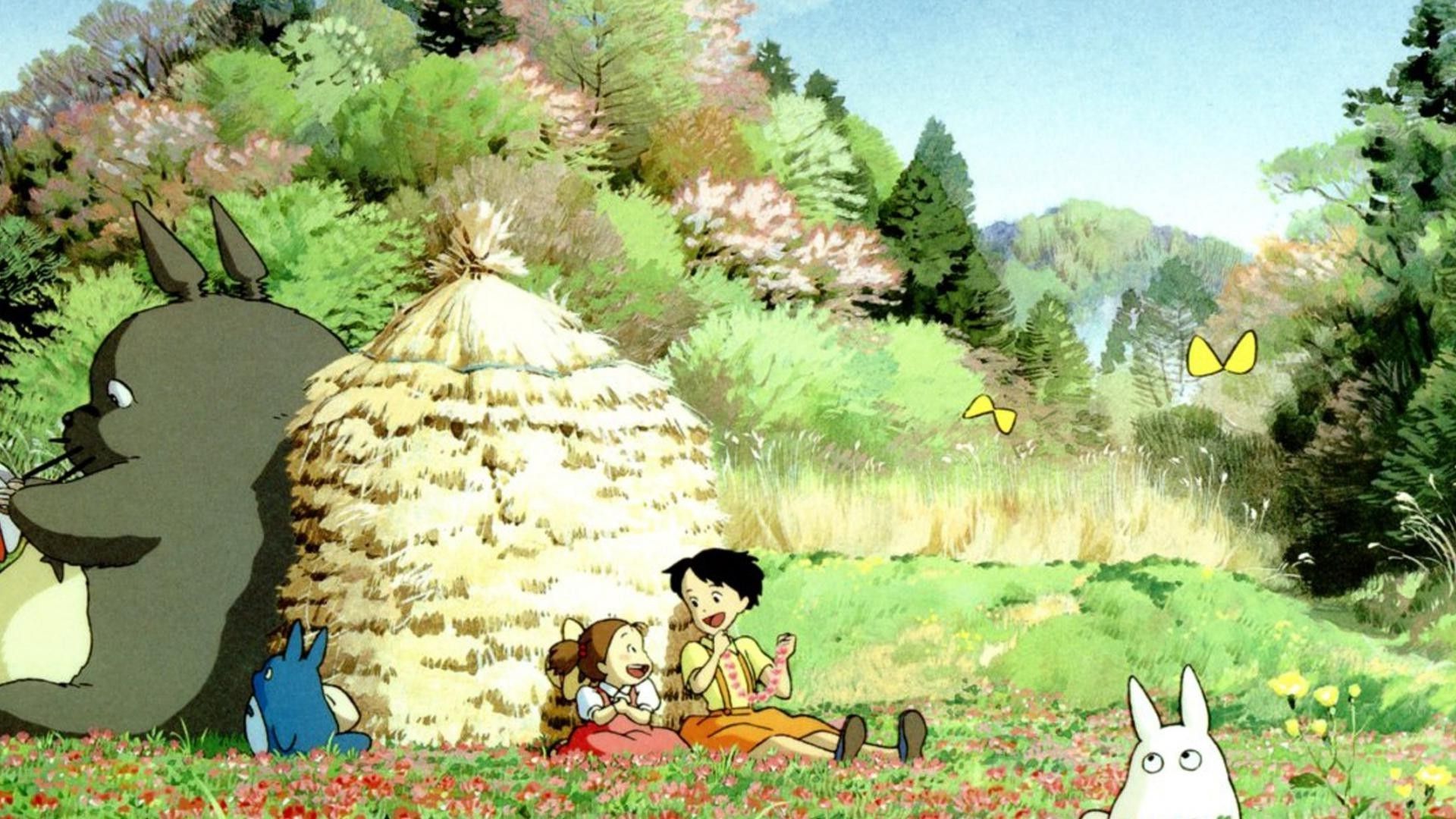 Totoro paesaggio prato verde, 1920x1080 Full HD 1080p, Desktop
