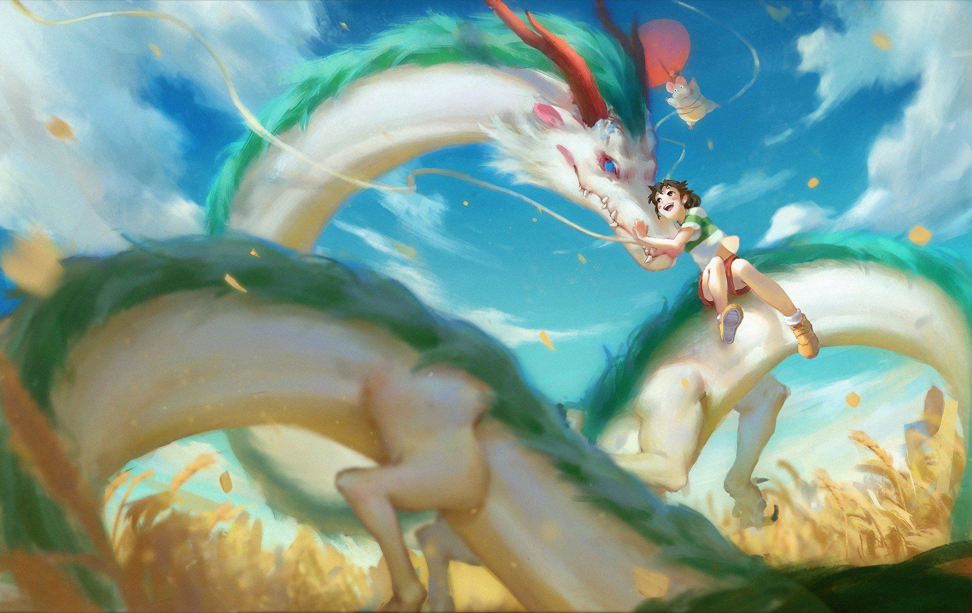 Chihiro e Haku drago, Spirited Away, 1920x1212 Full HD+ WUXGA, PC