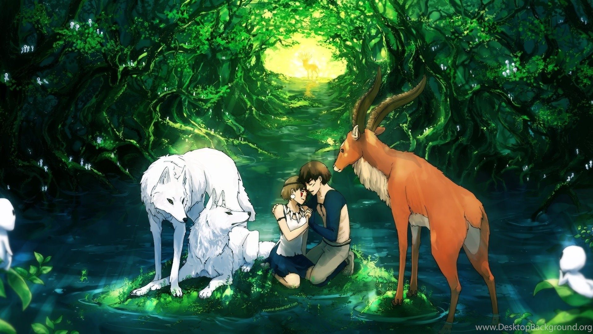 Principessa Mononoke foresta incantata, 1920x1080 Full HD 1080p, PC Desktop
