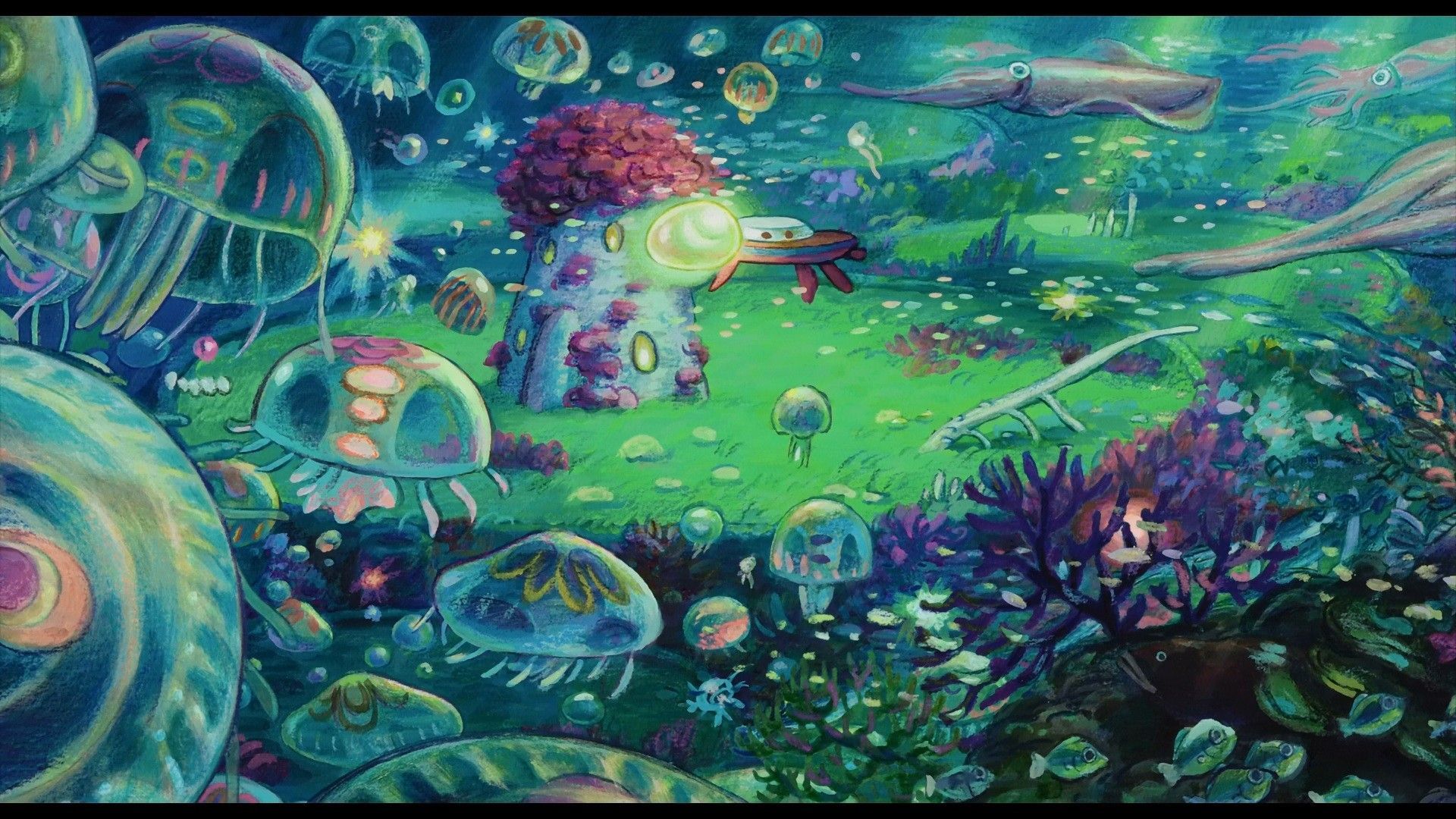 Ponyo fondale marino Ghibli, 1920x1080 Full HD, PC Desktop