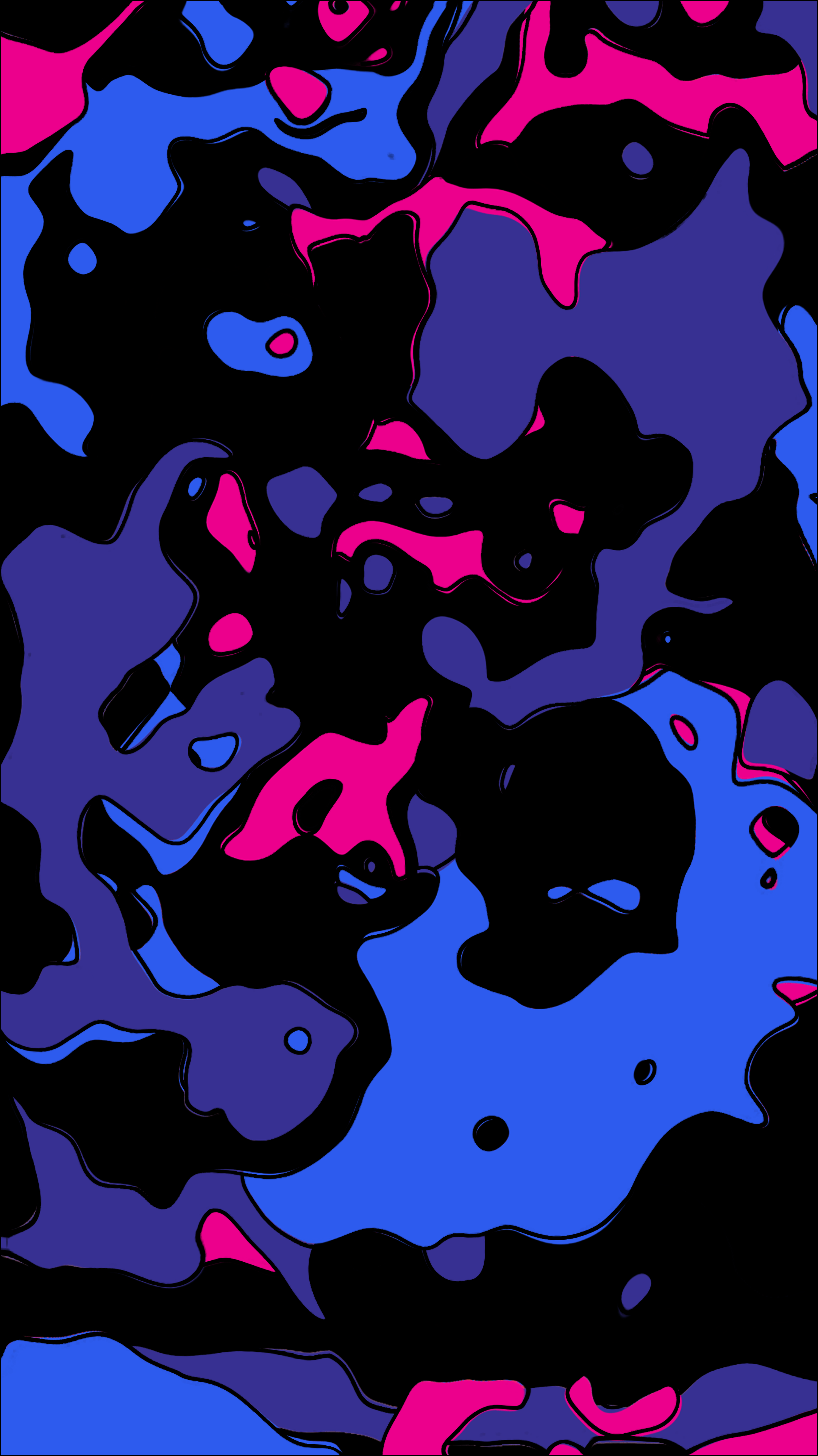 Macchie astratte blu rosa nero, 2160x3840 Verticale, Telefono