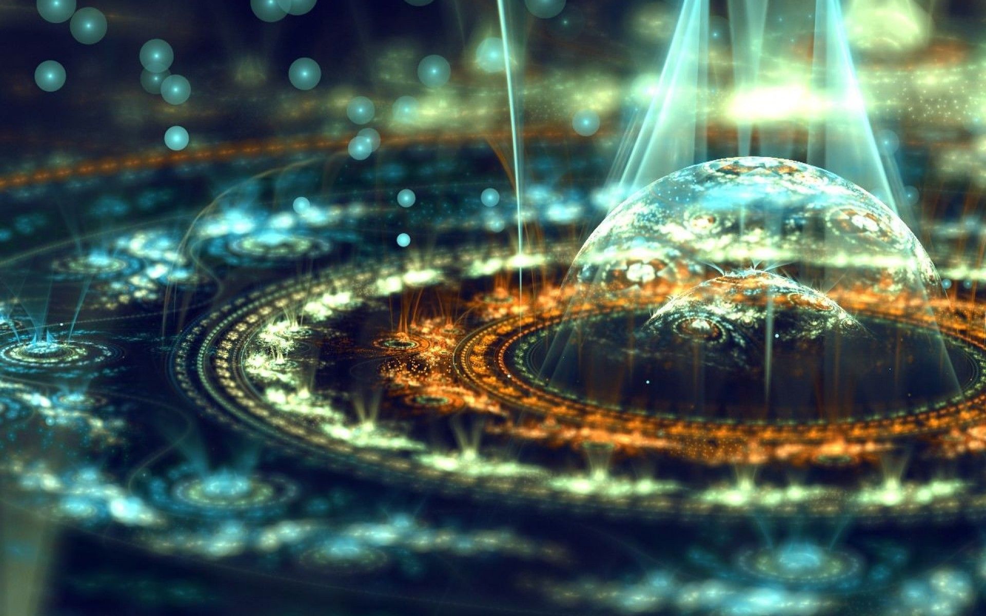 Frattale astratto sfera luminosa, 1920x1200 WUXGA, Desktop