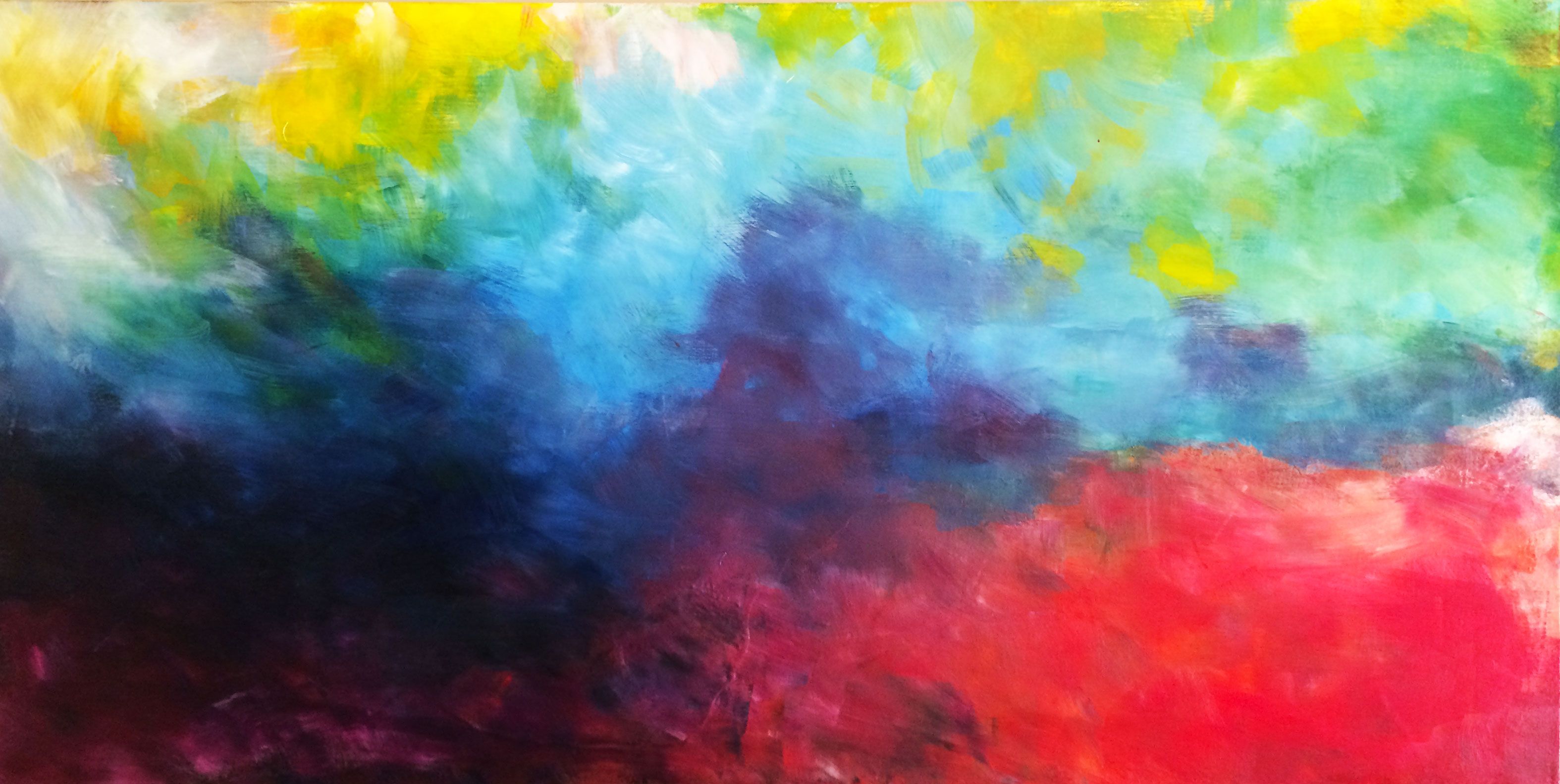 Dipinto astratto multicolore sfumato, 3149x1583 1440p, Monitor Gaming