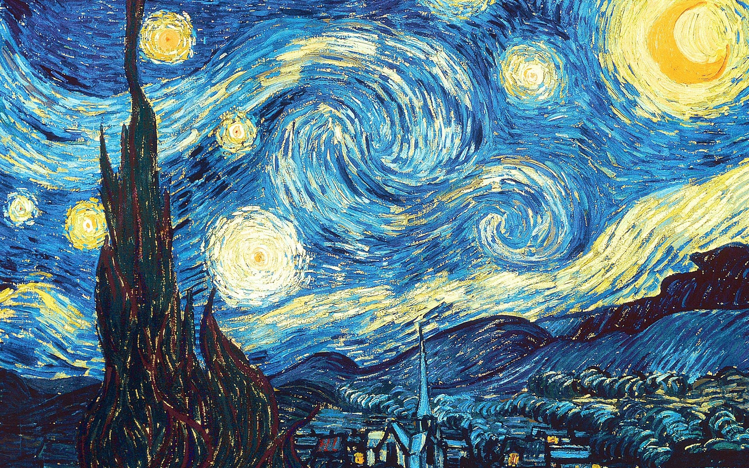 Notte stellata Van Gogh, 2560x1600 WQXGA, Laptop