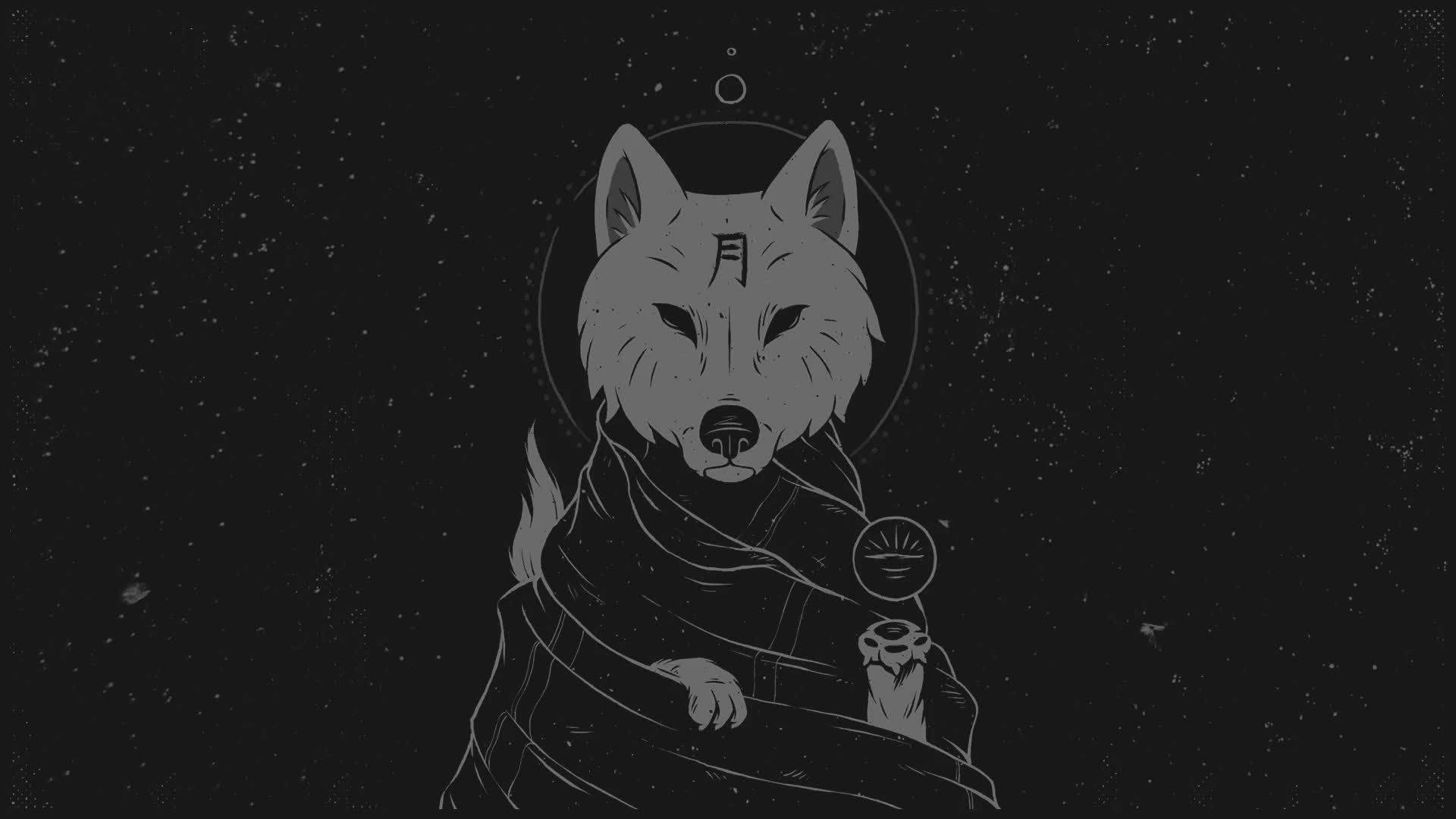 Lupo artistico stile minimalista, 1920x1080 Full HD 1080p, Desktop