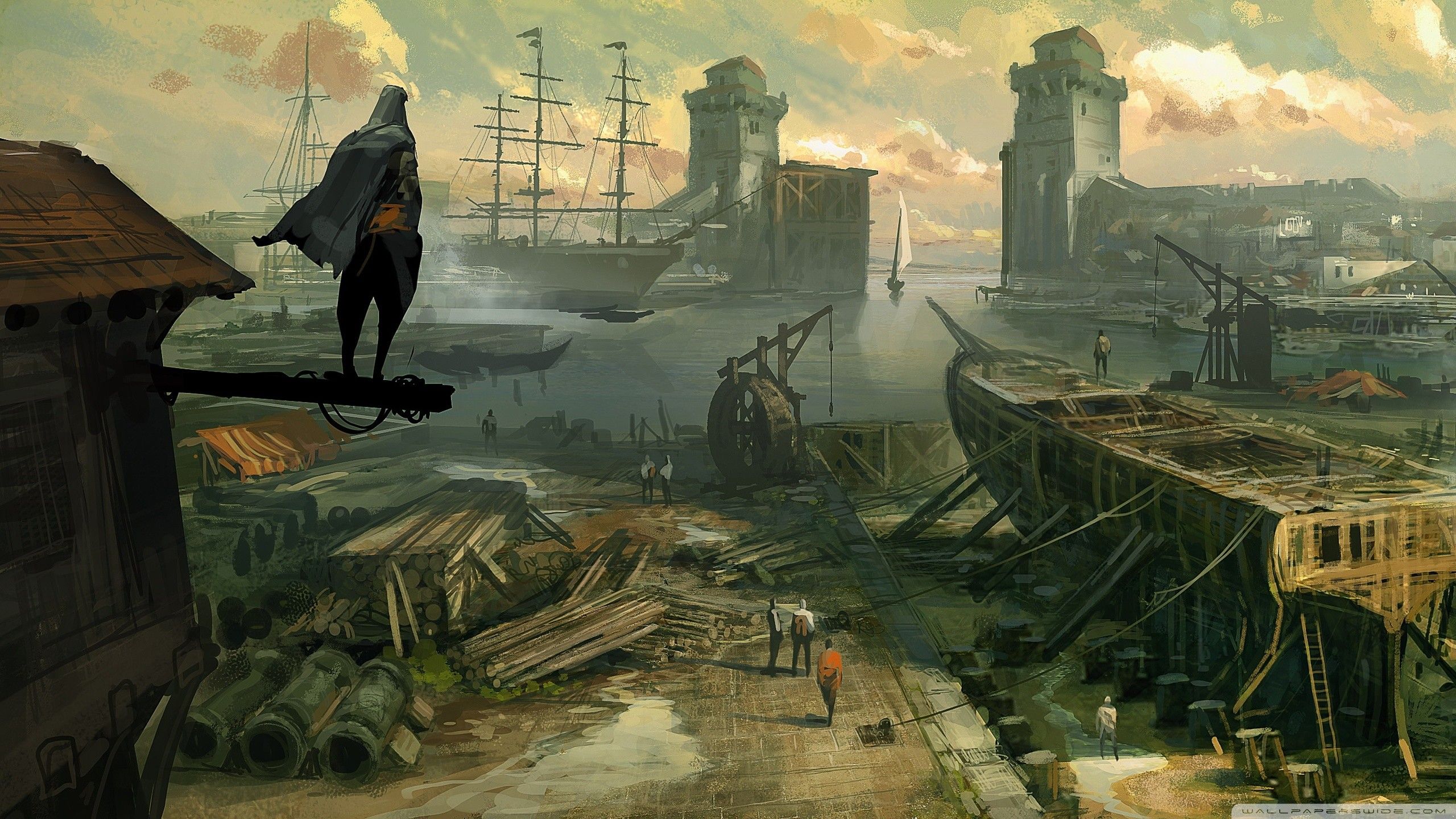 Assassin's Creed personaggio porto, azione-avventura, 2560x1440 2K, Desktop