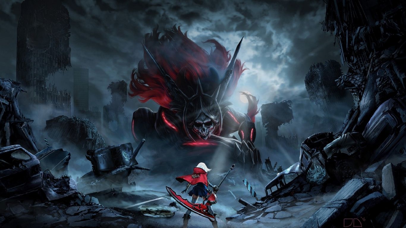 God Eater artwork mostro oscuro, 1366x768 720p, PC