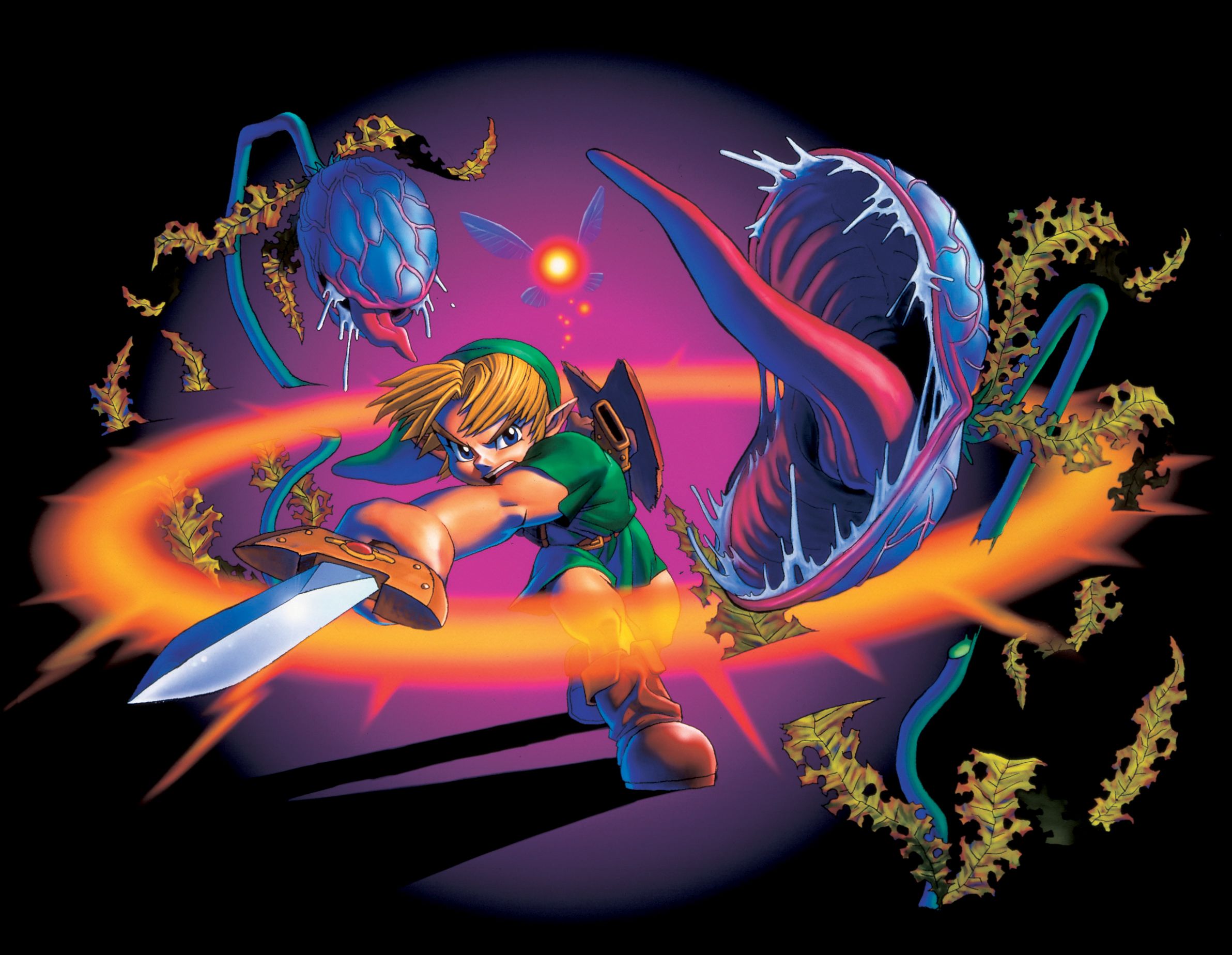Link Zelda combatte mostro, The Legend of Zelda, 2384x1848 Hi-Res, Desktop