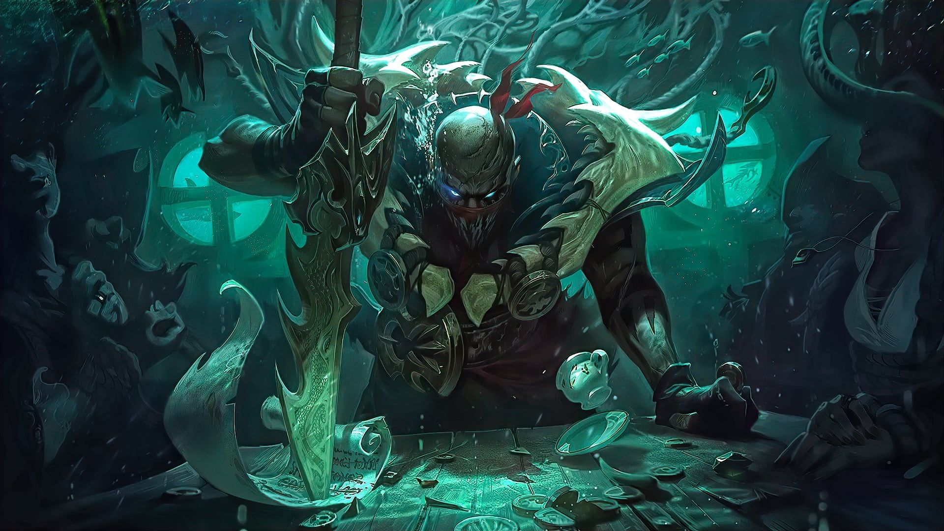 Pyke League of Legends, MOBA, 1920x1080 1080p, Desktop
